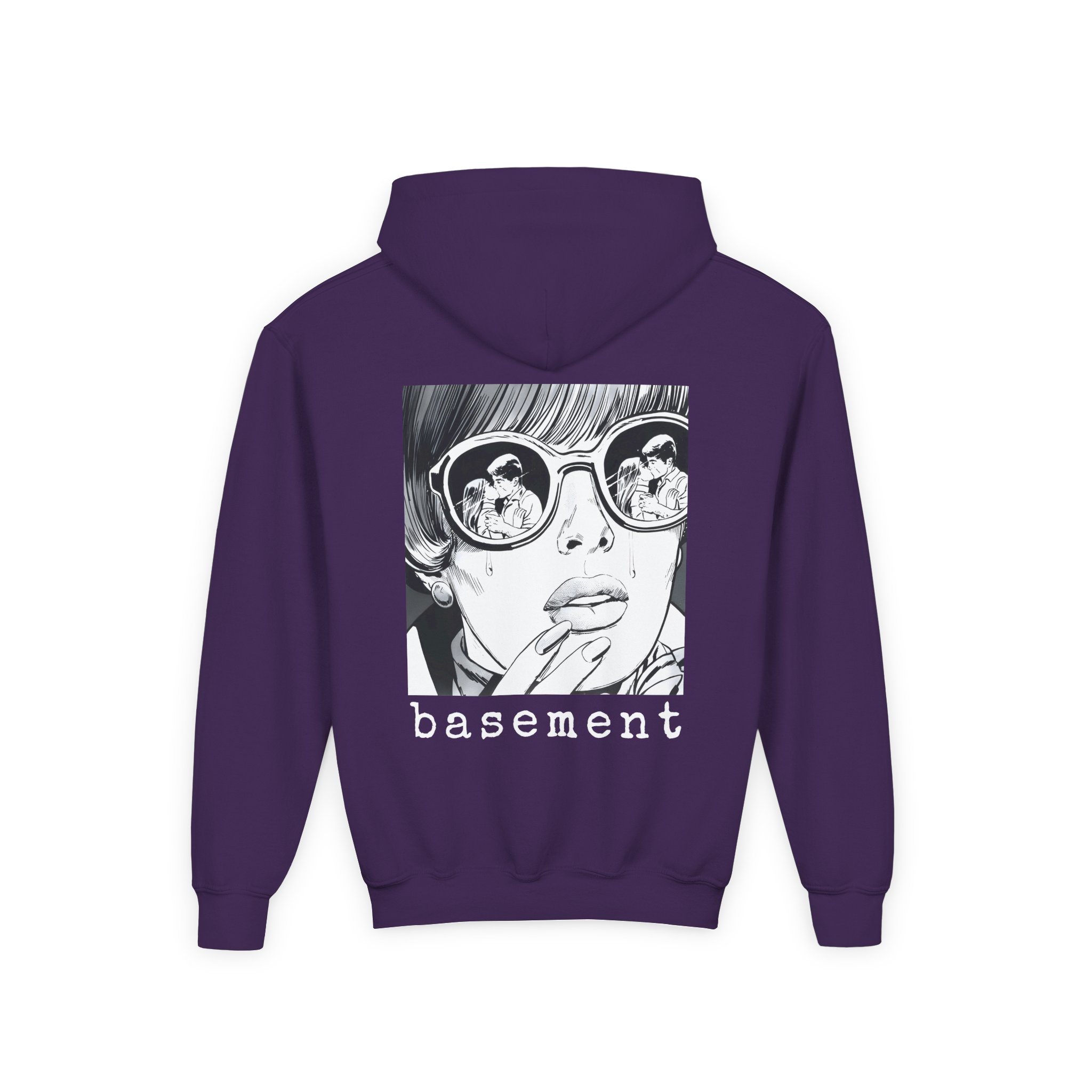Cold Cuts Basement Couple Youth Heavy Blend Hooded Sweatshirt - Image 14