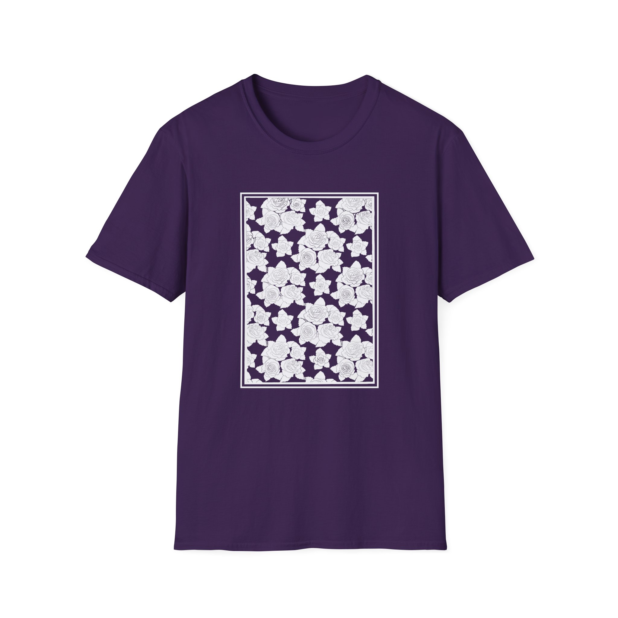Smoke Floral Unisex Softstyle T-Shirt - Image 23