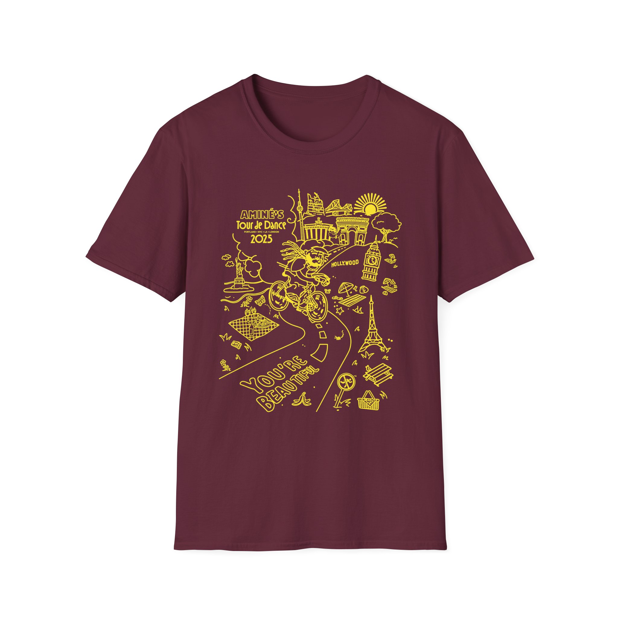 Aminé You're Beautiful Tour Unisex Softstyle T-Shirt - Image 3
