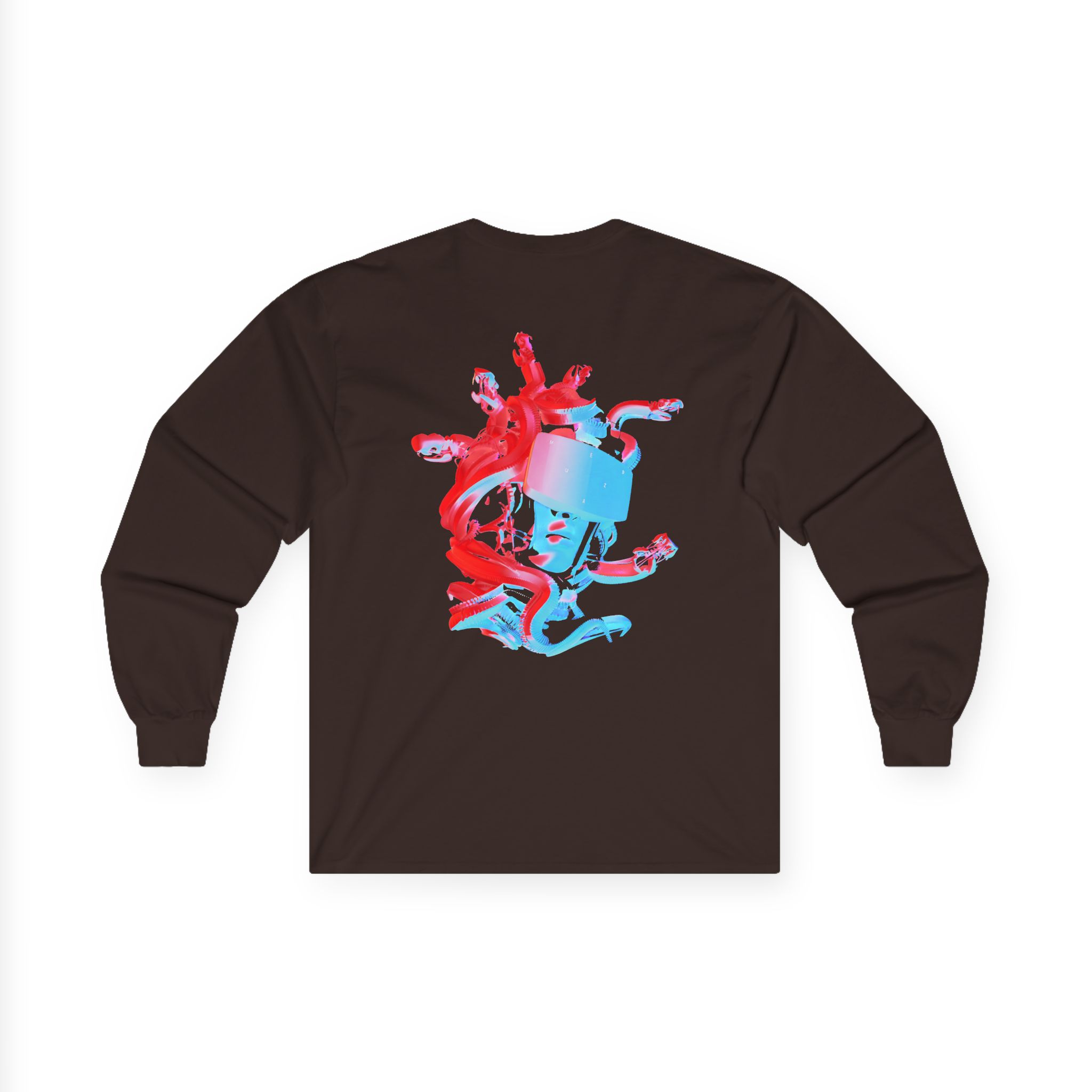 Meduza Multicolour Head Unisex Ultra Cotton Long Sleeve Tee - Image 4