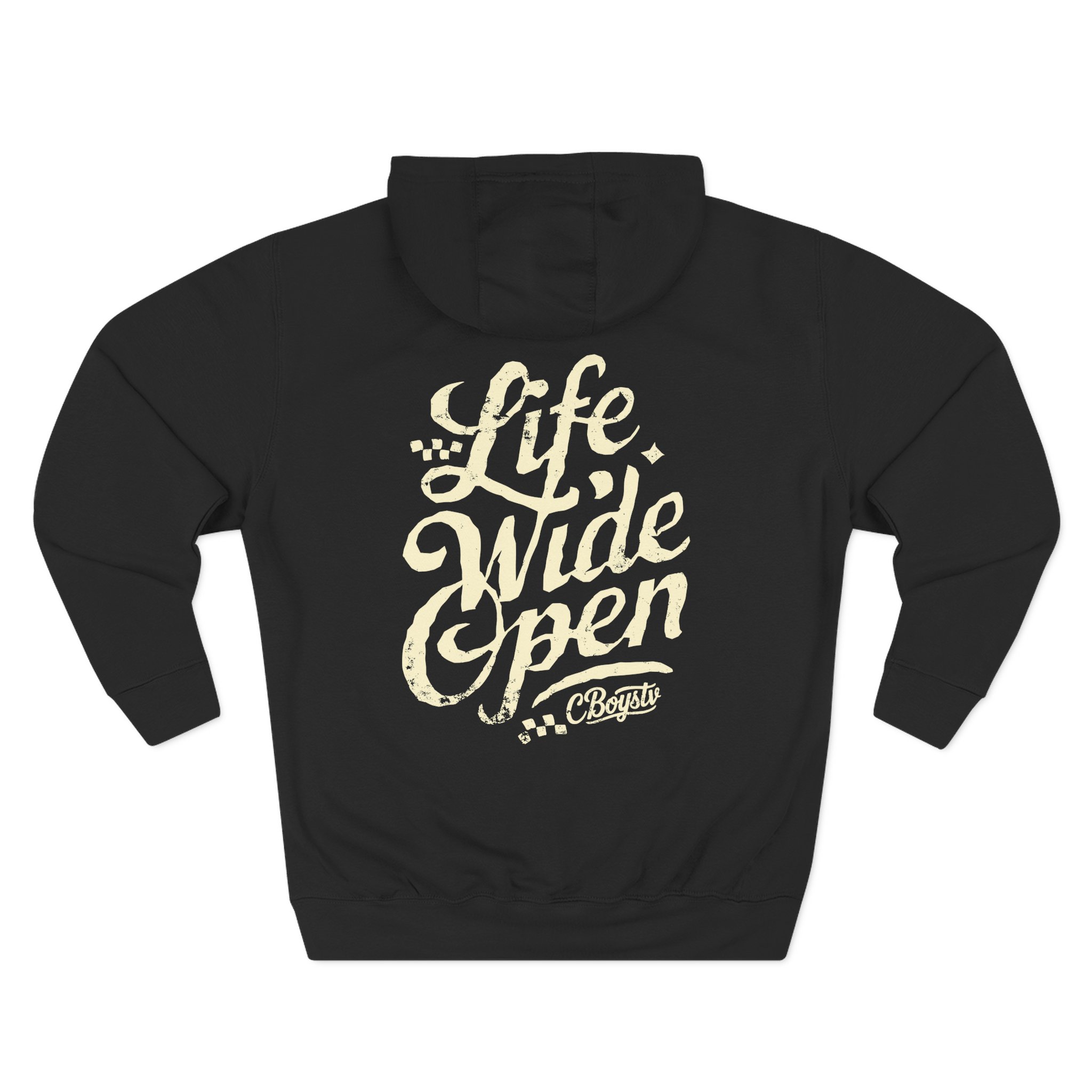 Cboystv Tan Script Three-Panel Fleece Hoodie - Image 2