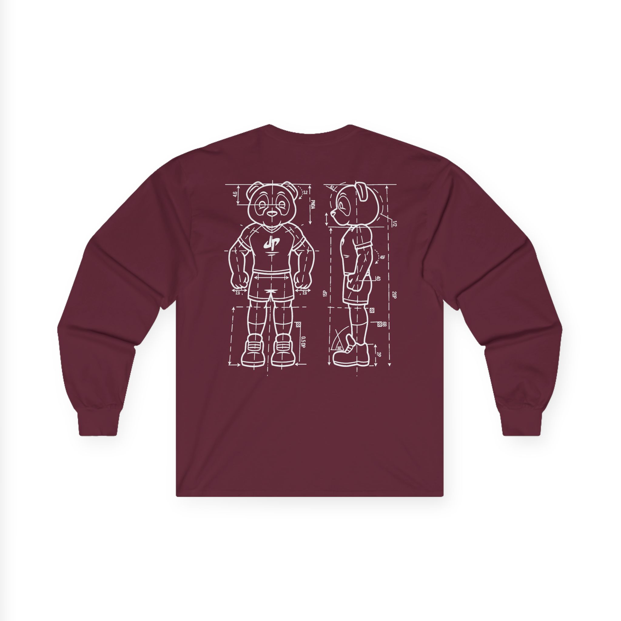 Dude Perfect Blueprint Panda Unisex Ultra Cotton Long Sleeve Tee - Image 4