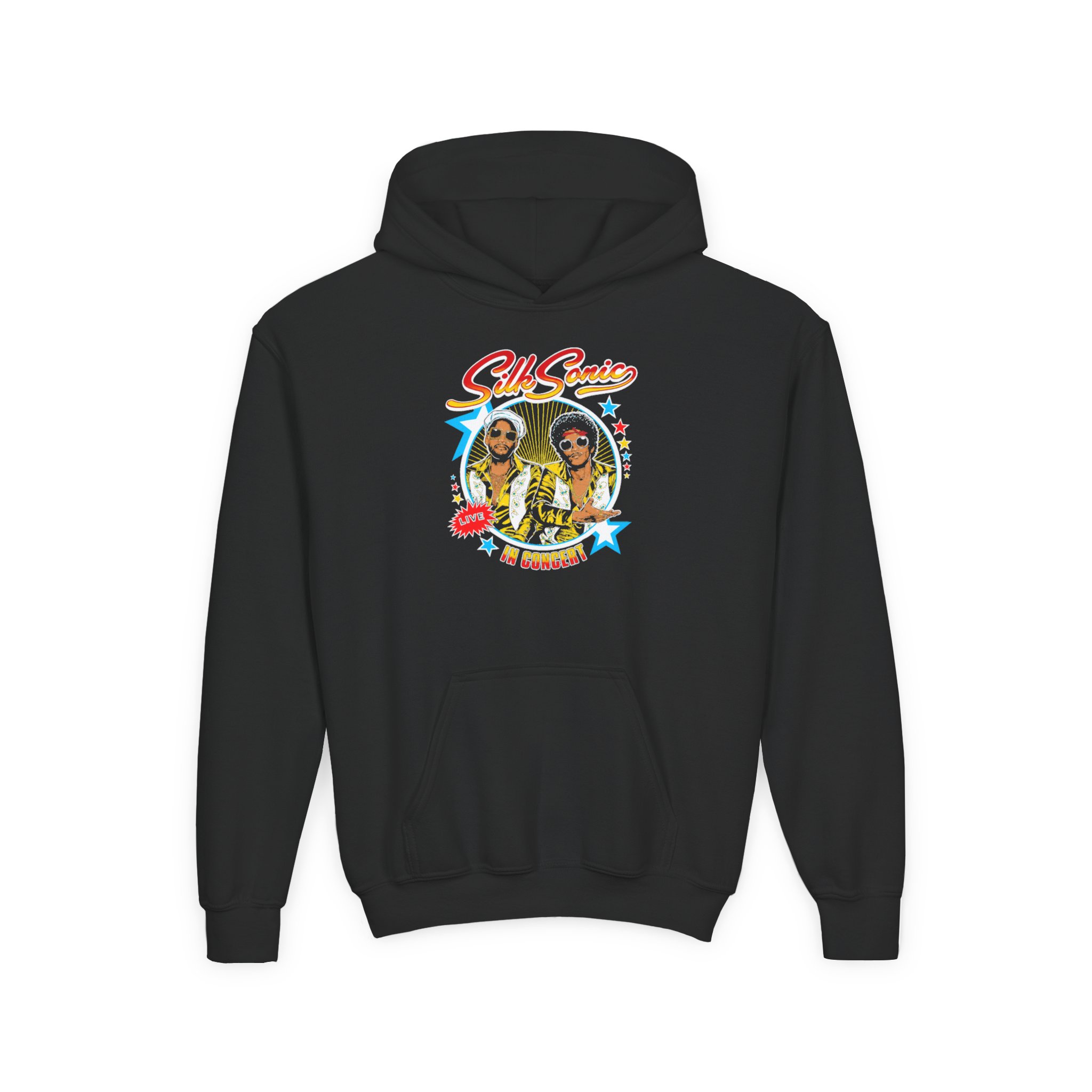 Bruno Mars Silk Sonic in Concert Youth Heavy Blend Hooded Sweatshirt