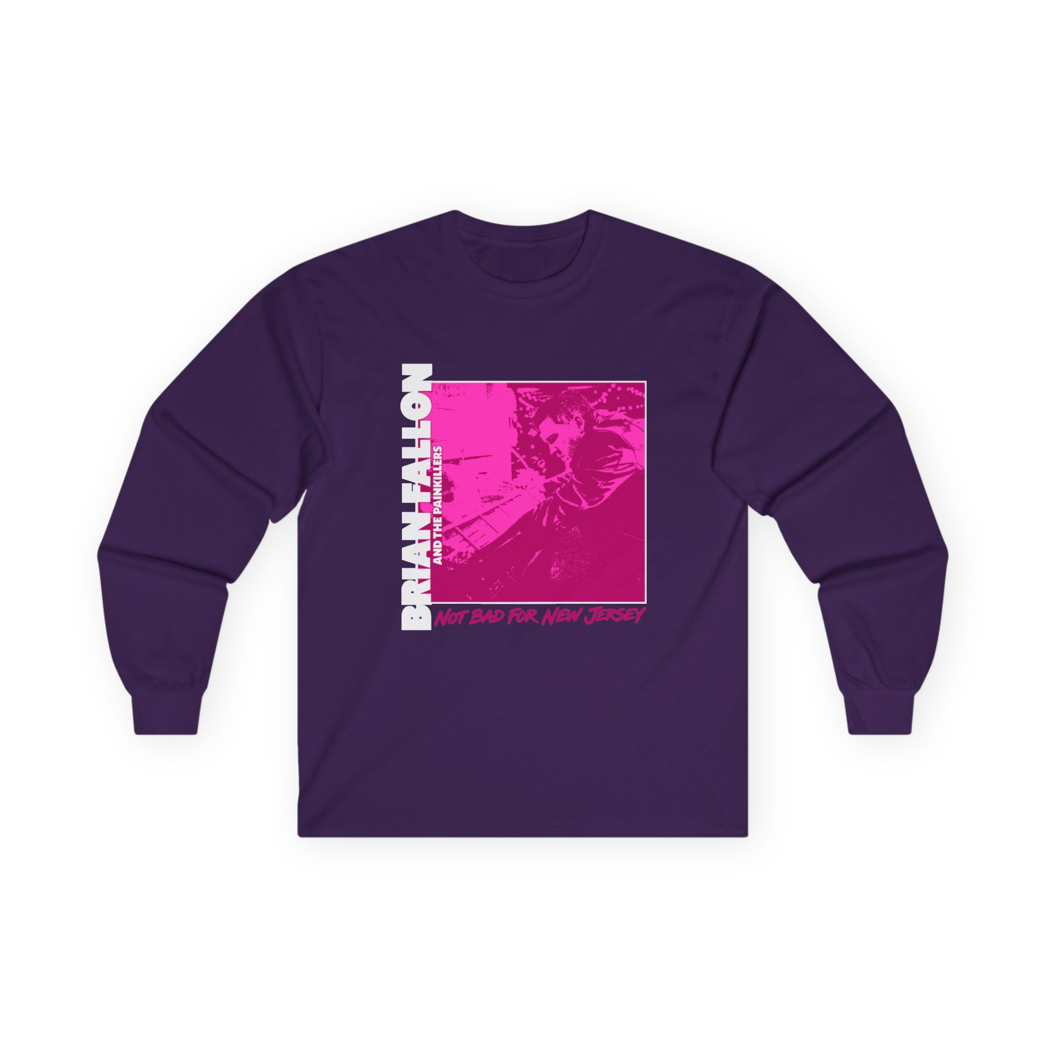 Brian Fallon Not Bad Pink Graphic Unisex Ultra Cotton Long Sleeve Tee - Image 9