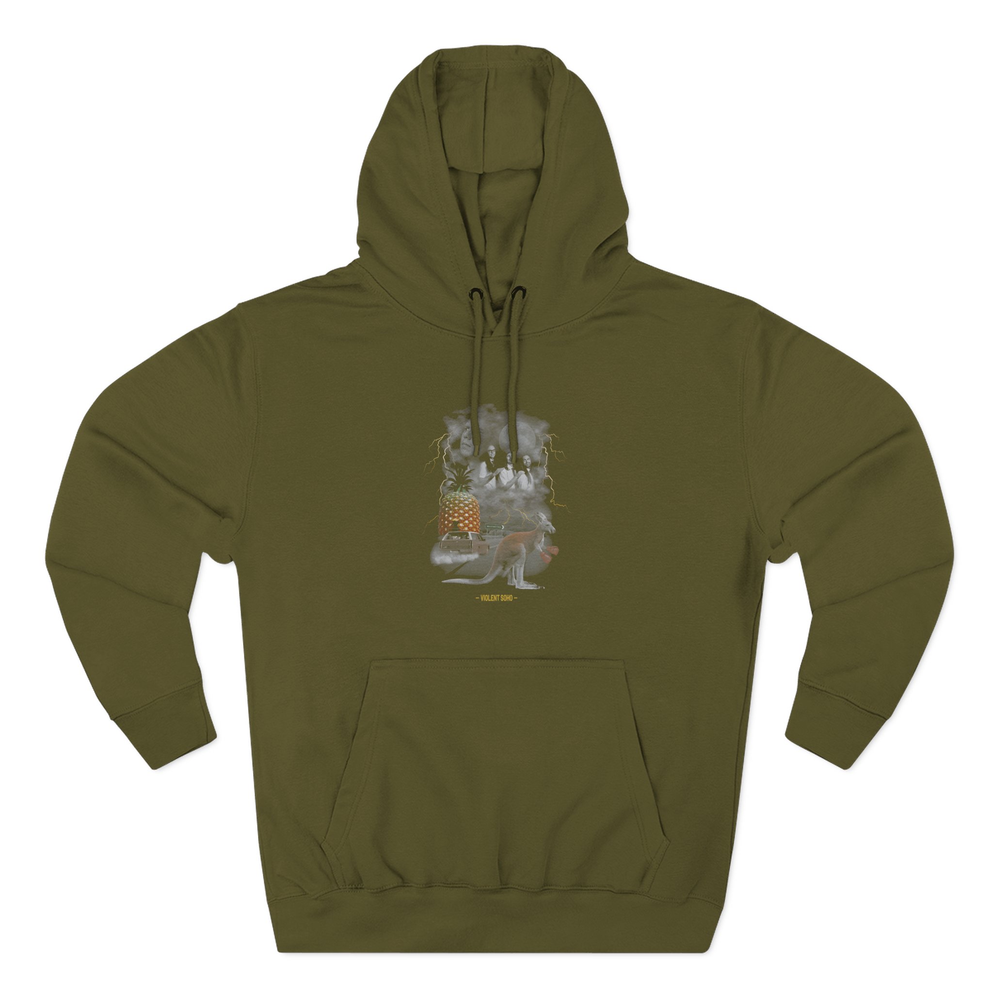 Violent Soho Far Que Truck Stop Three-Panel Fleece Hoodie - Image 3