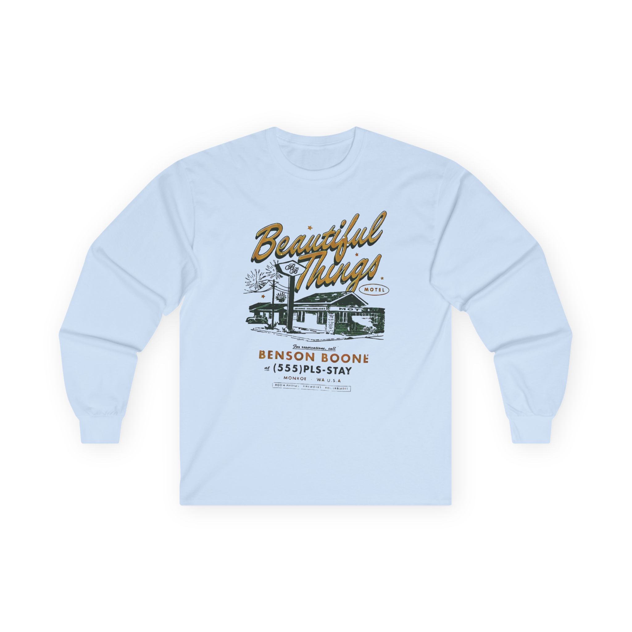 Benson Boone Beautiful Things Motel Unisex Ultra Cotton Long Sleeve Tee - Image 5