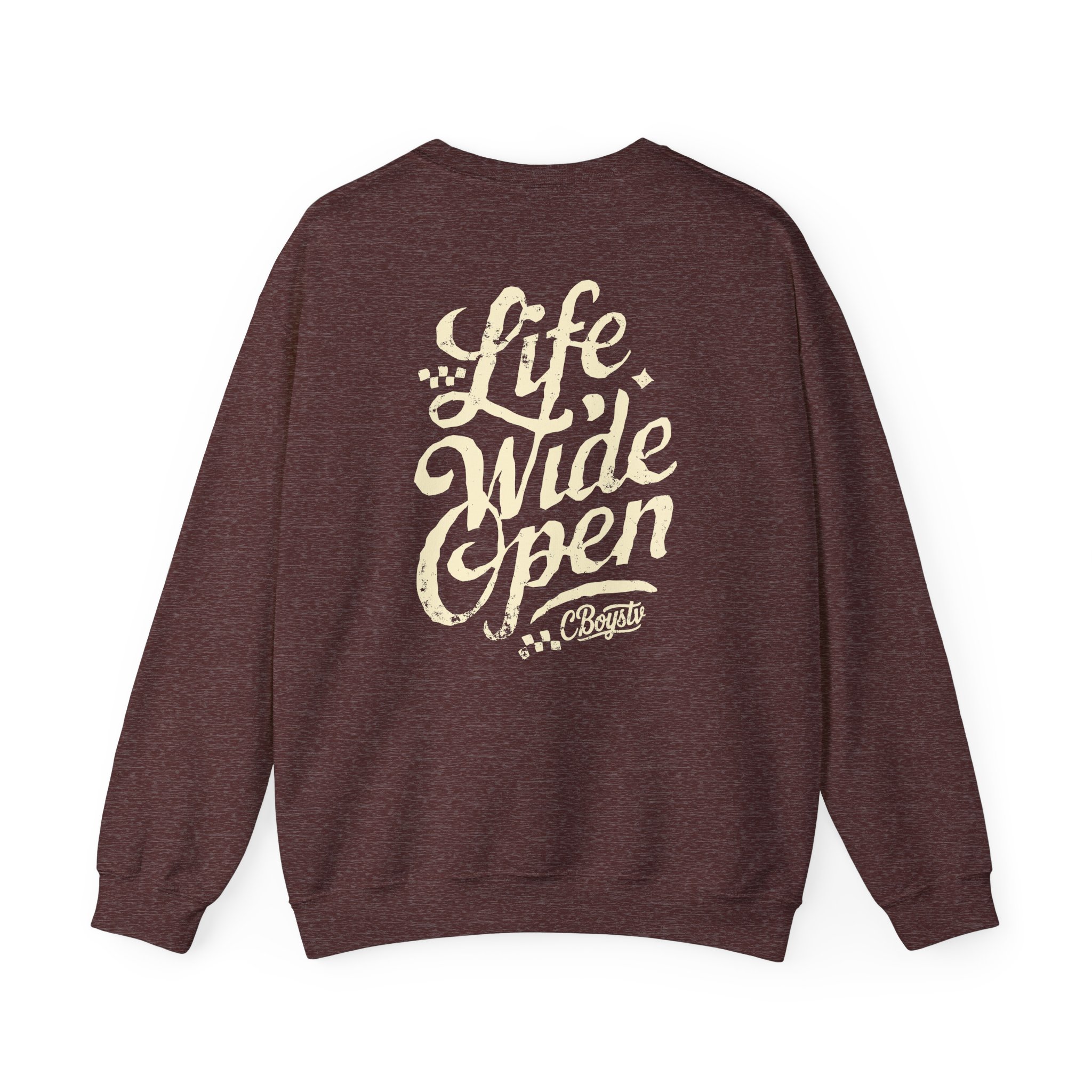 Cboystv Tan Script Unisex Heavy Blend™ Crewneck Sweatshirt - Image 4