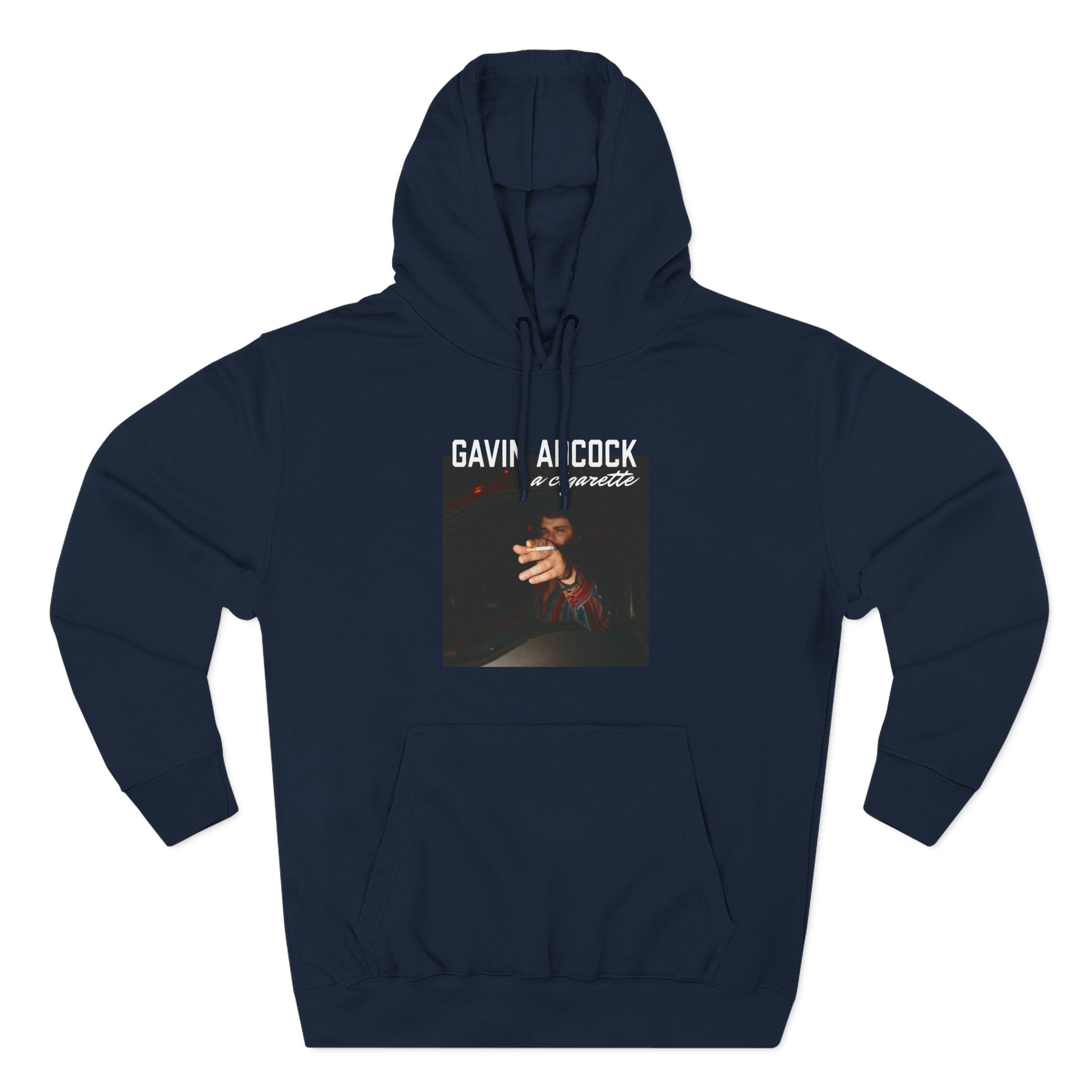 Gavin Adcock a Cigarette Black Photo Three-Panel Fleece Hoodie - Image 3