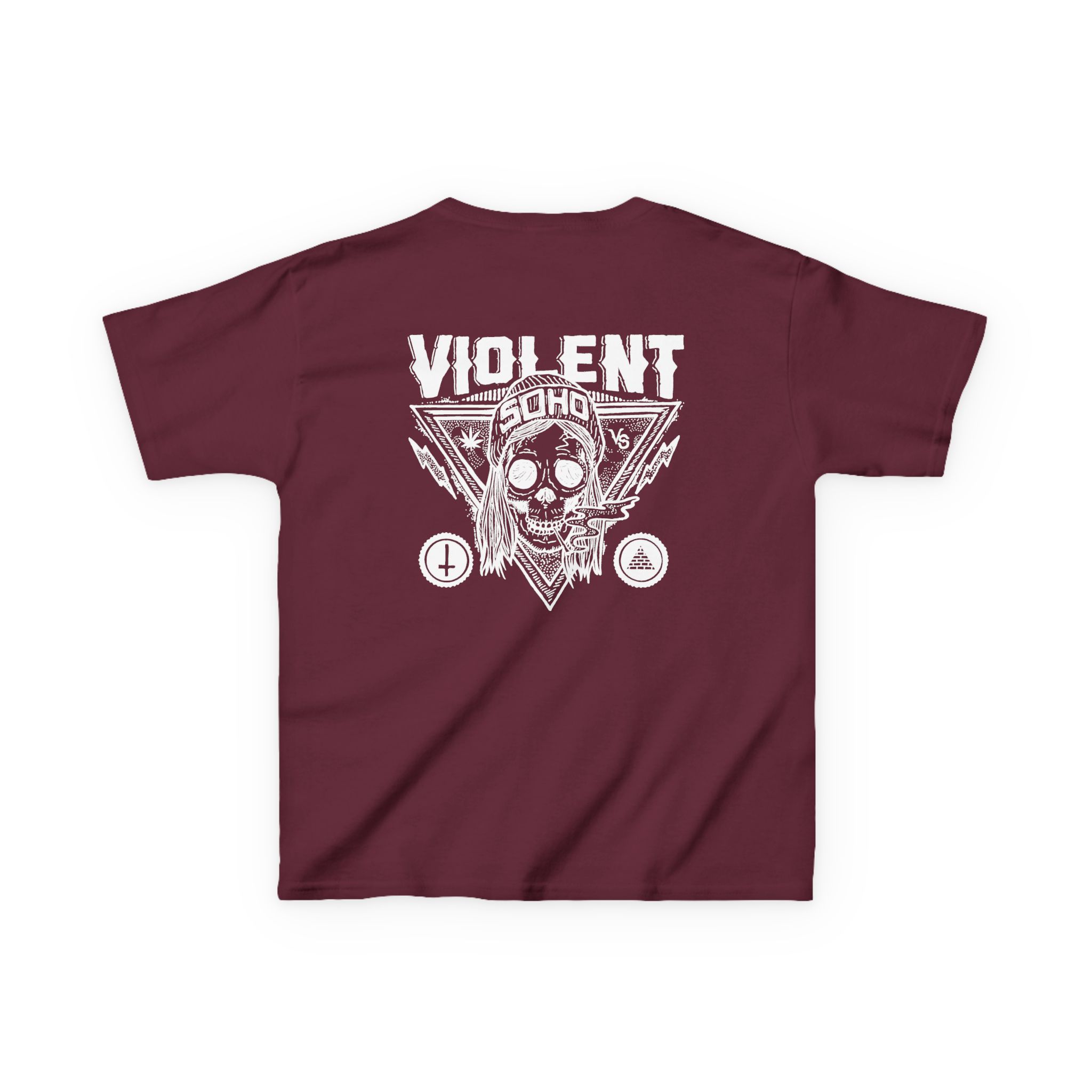 Violent Soho Blazin Skull Kids Heavy Cotton™ Tee - Image 4