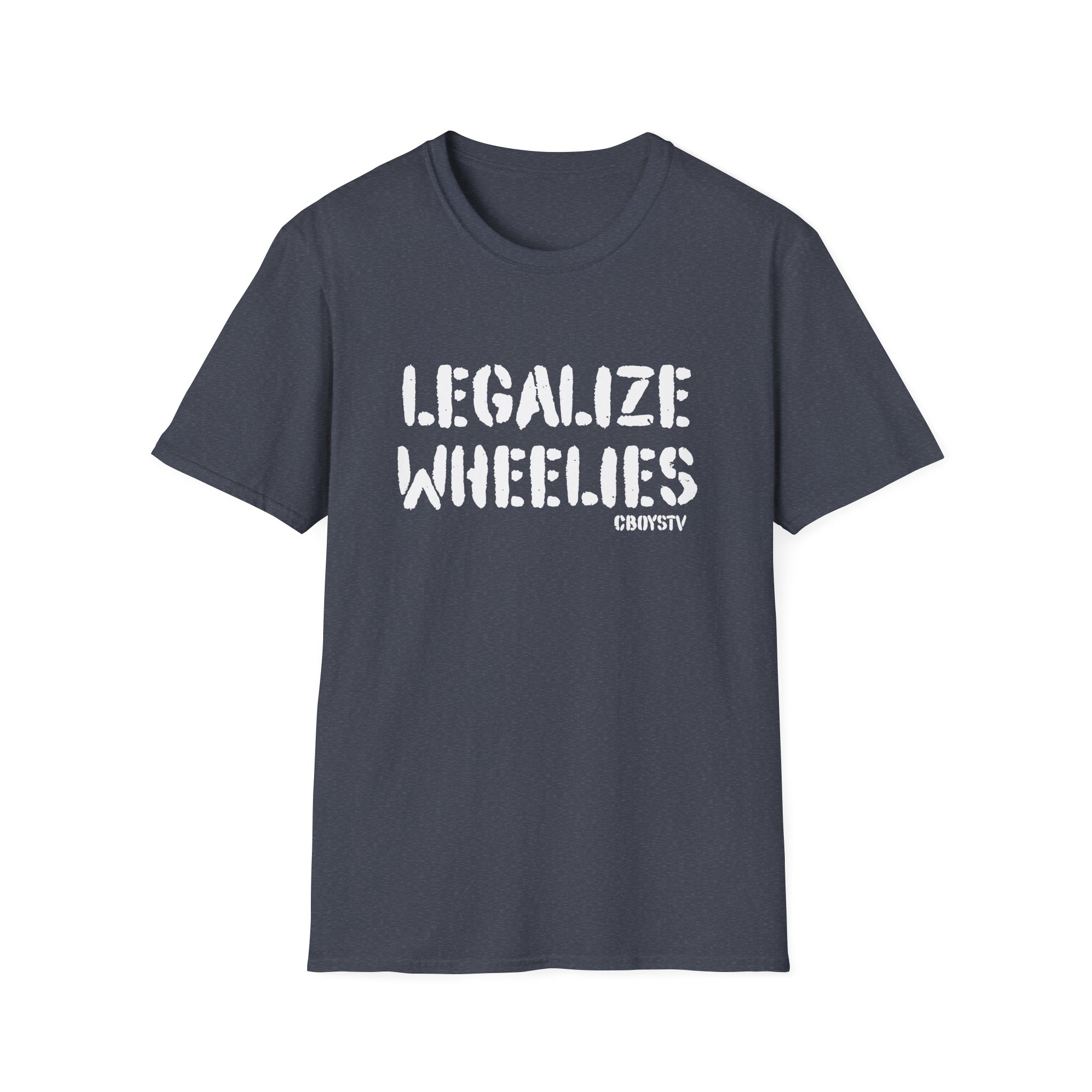 Cboystv Legalize Wheelies Unisex Softstyle T-Shirt - Image 23