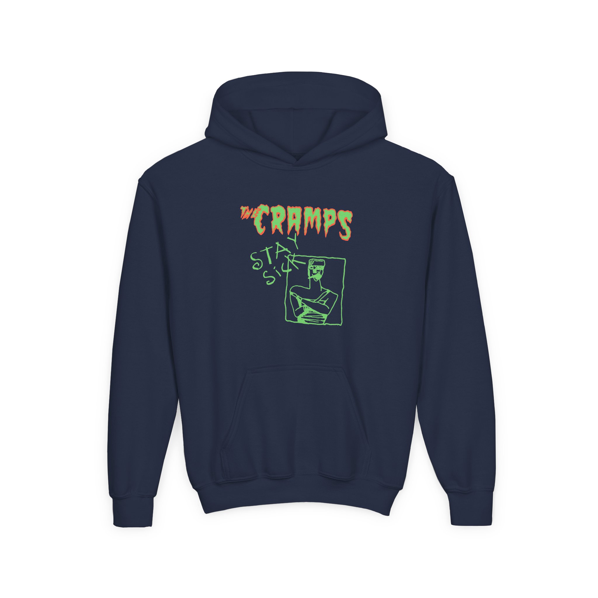 The Cramps Stay Sick Youth Heavy Blend Hooded Sweatshirt - Image 7