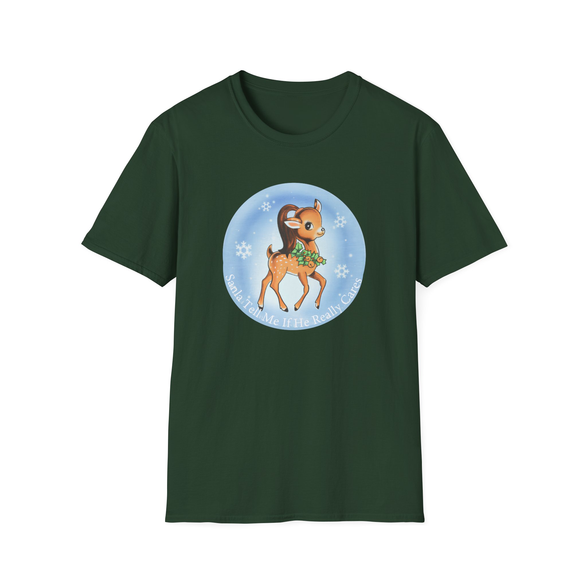 AG Santa Tell Me Unisex Softstyle T-Shirt - Image 7