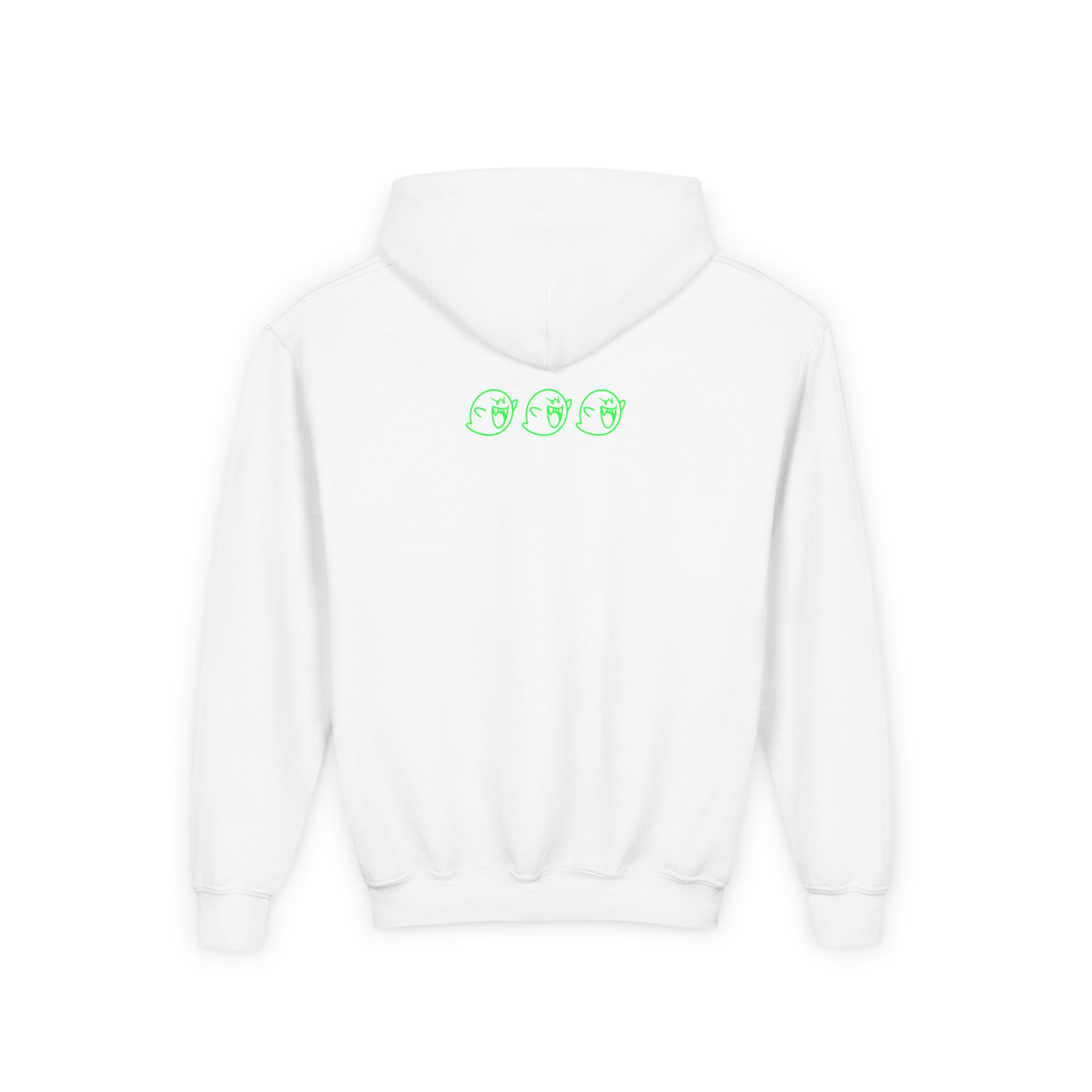 NTD Luigi™ and Boo Youth Heavy Blend Hooded Sweatshirt - Image 4