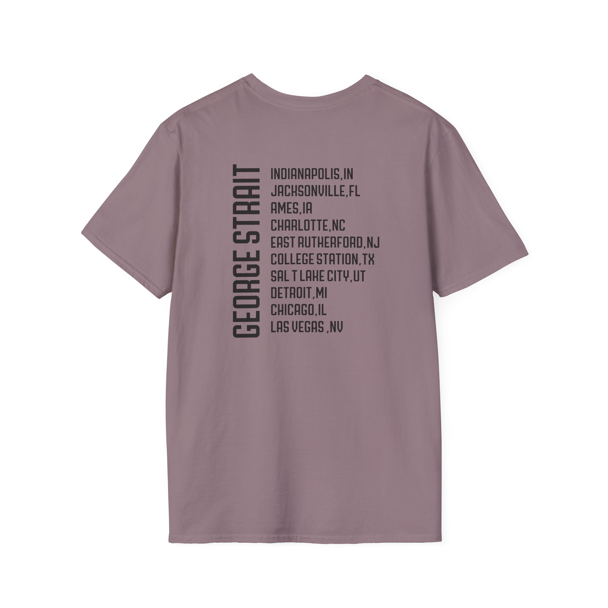 George Strait Heather Denim Silhouette Unisex Softstyle T-Shirt - Image 24