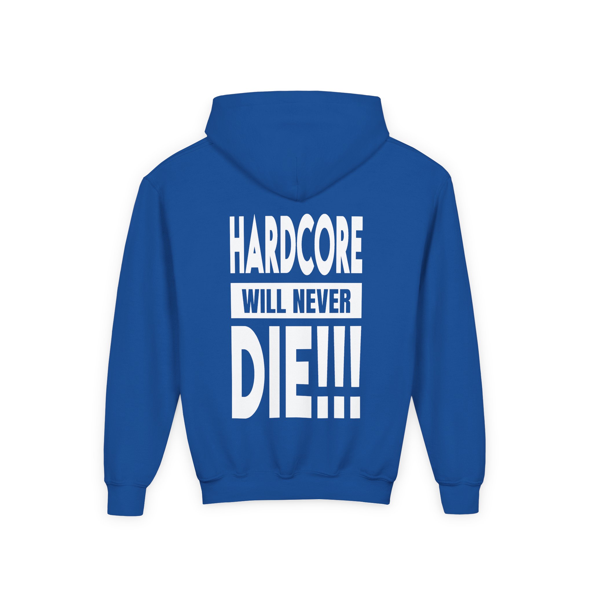 Thunderdome Hardcore Will Never Die Youth Heavy Blend Hooded Sweatshirt - Image 8