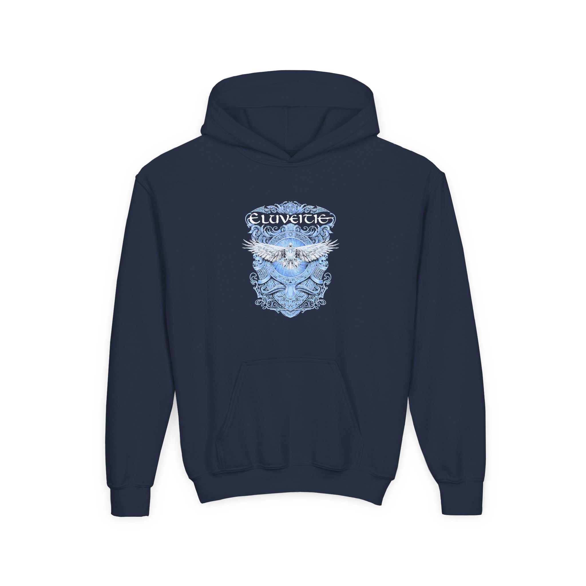 Eluveitie Dark Raven Youth Heavy Blend Hooded Sweatshirt - Image 5