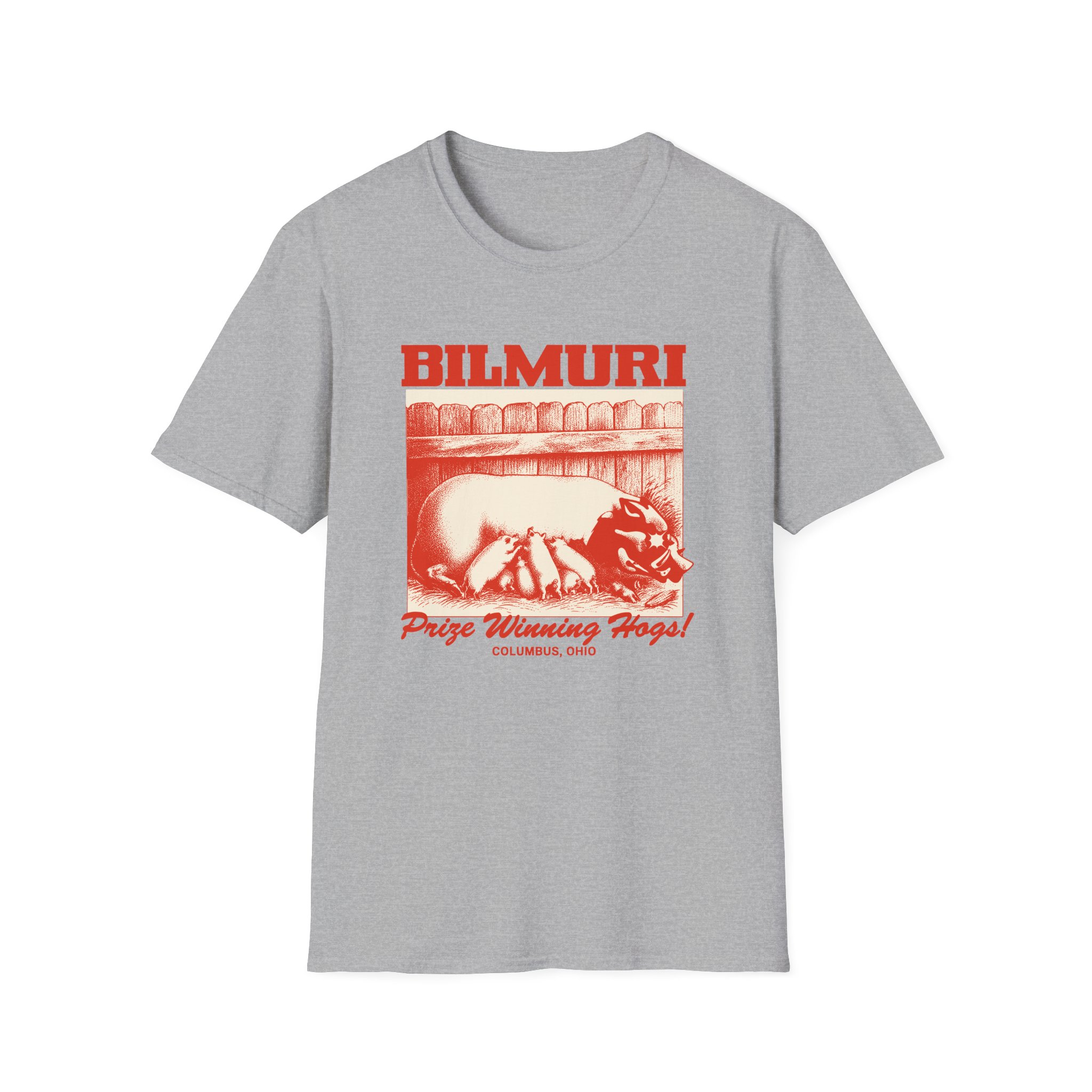 Bilmuri Prize Winning Hogs Unisex Softstyle T-Shirt - Image 5