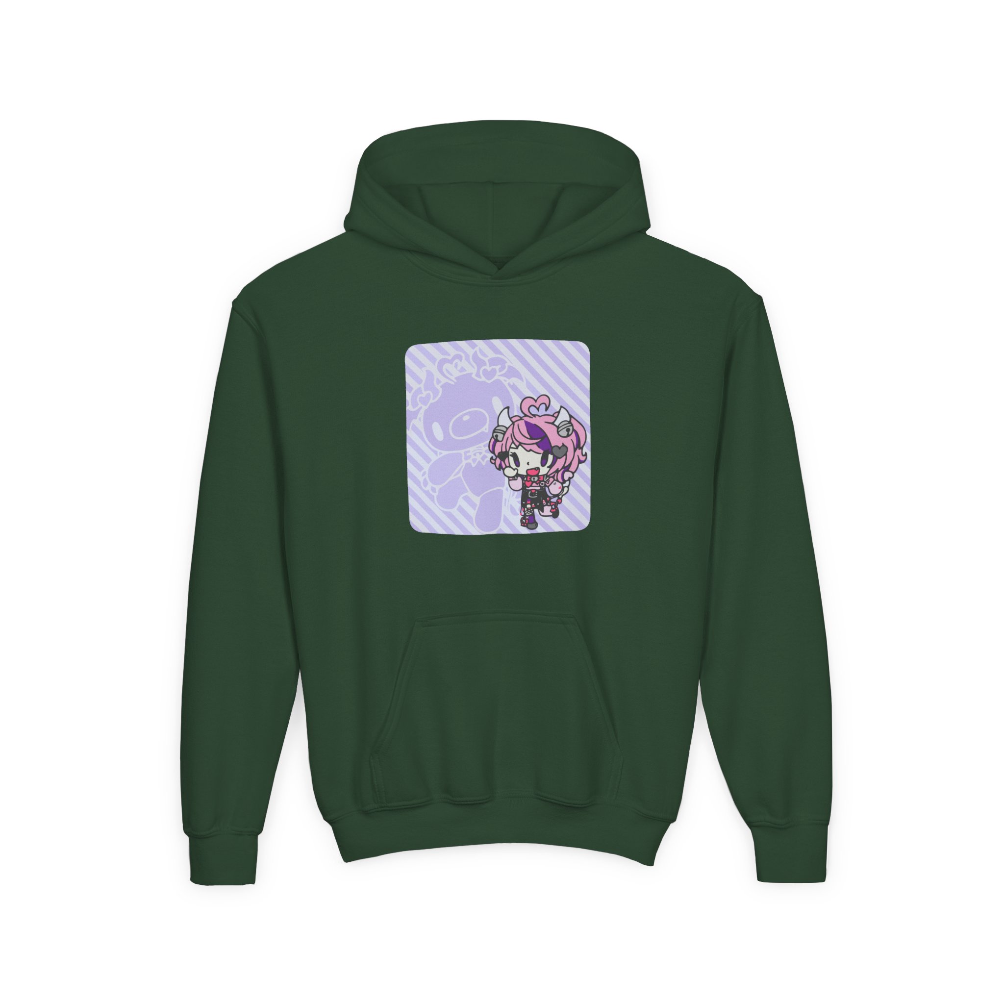 Ironmouse X Gloomy Bear Youth Heavy Blend Hooded Sweatshirt - Image 5