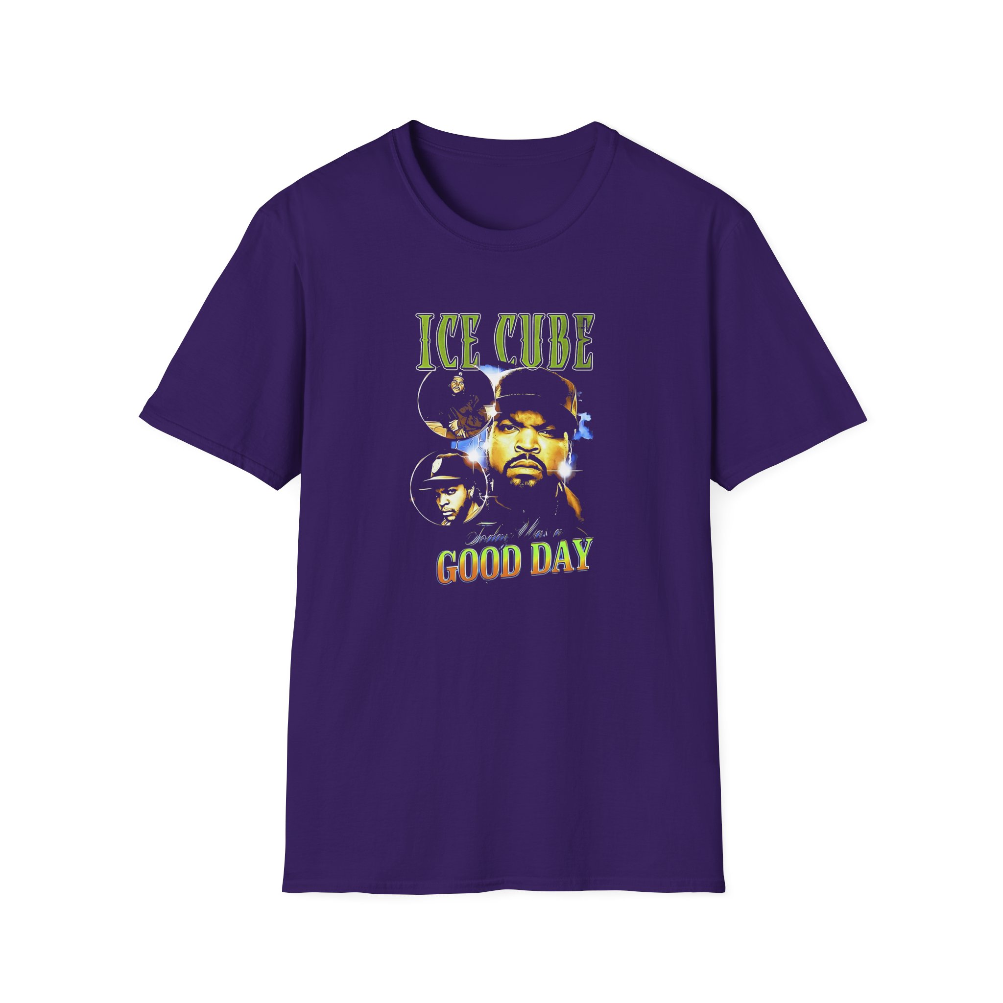 Ice Cube Good Day Photo Collage Unisex Softstyle T-Shirt - Image 19
