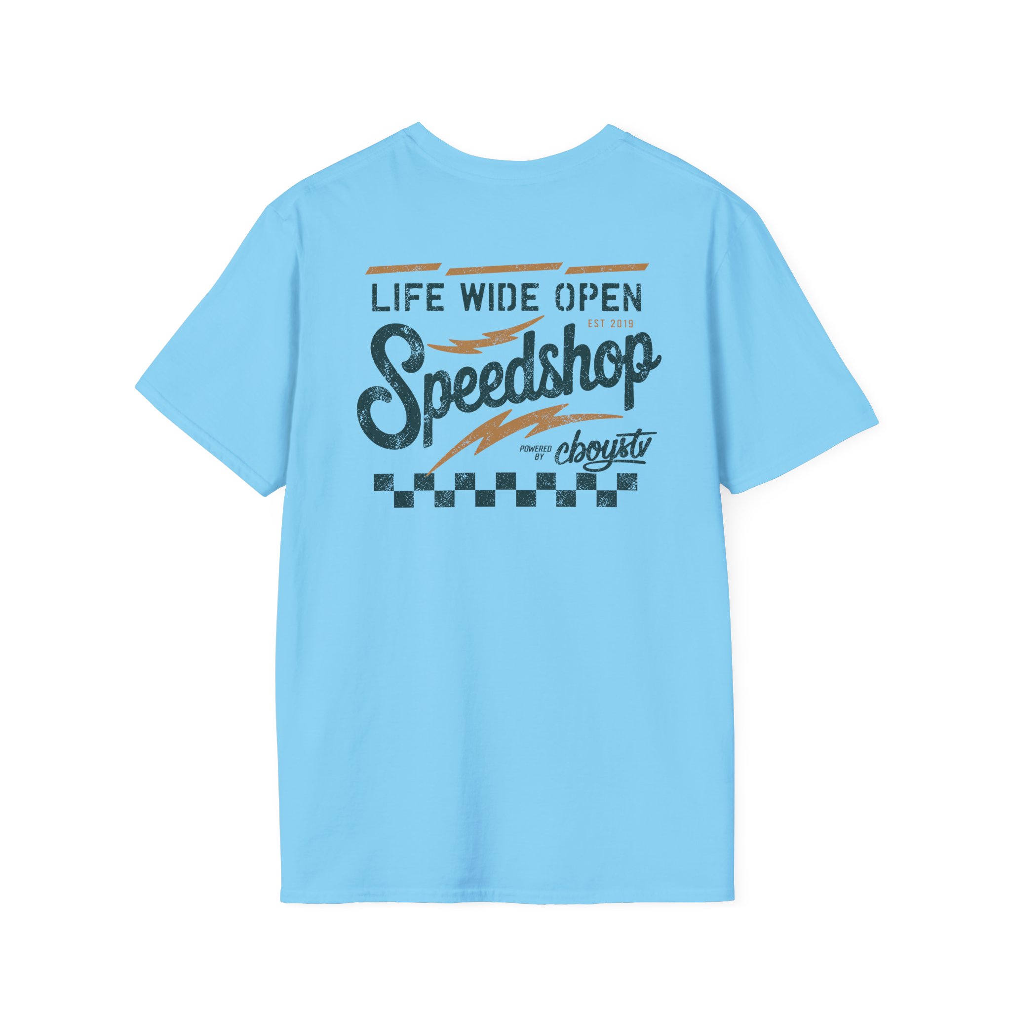 Cboystv Speed Shop Unisex Softstyle T-Shirt - Image 16