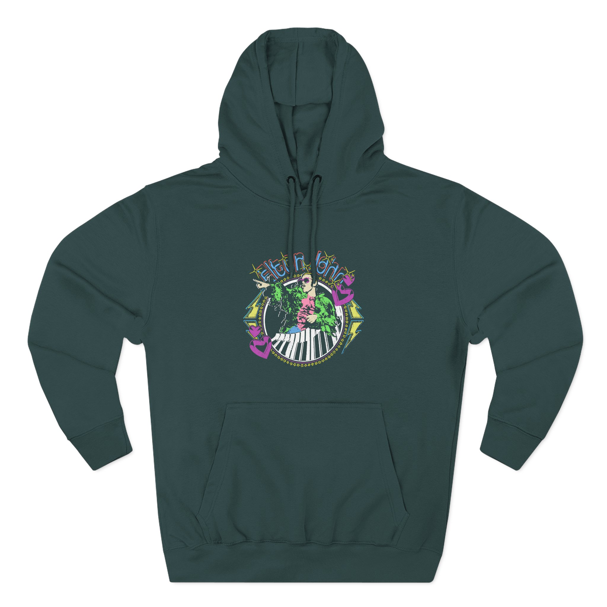 Ej Farewell Distressed Threshold Piano Hearts Three-panel Fleece Hoodie - Image 5