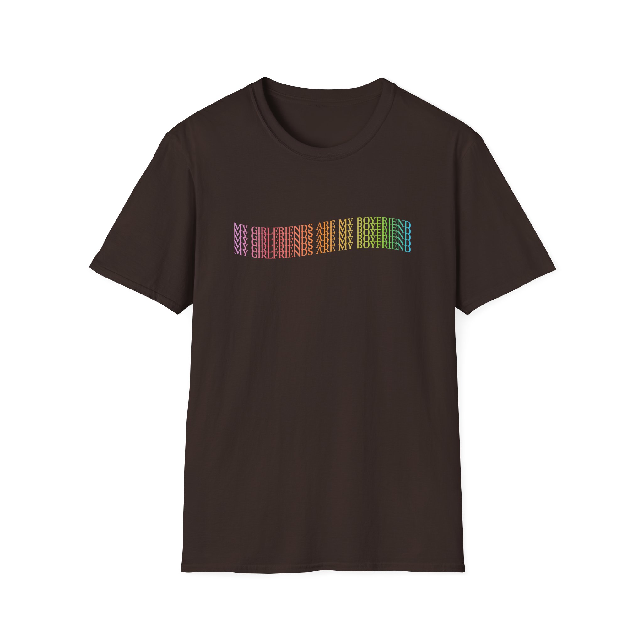 D L My Girlfriends Are My Boyfriend Pride Unisex Softstyle T-Shirt - Image 5