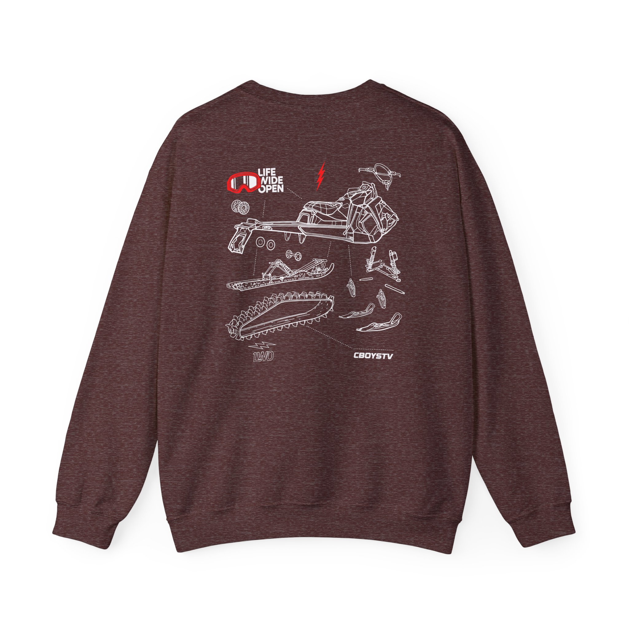 Cboystv Snowmobile Blowup Unisex Heavy Blend™ Crewneck Sweatshirt - Image 4