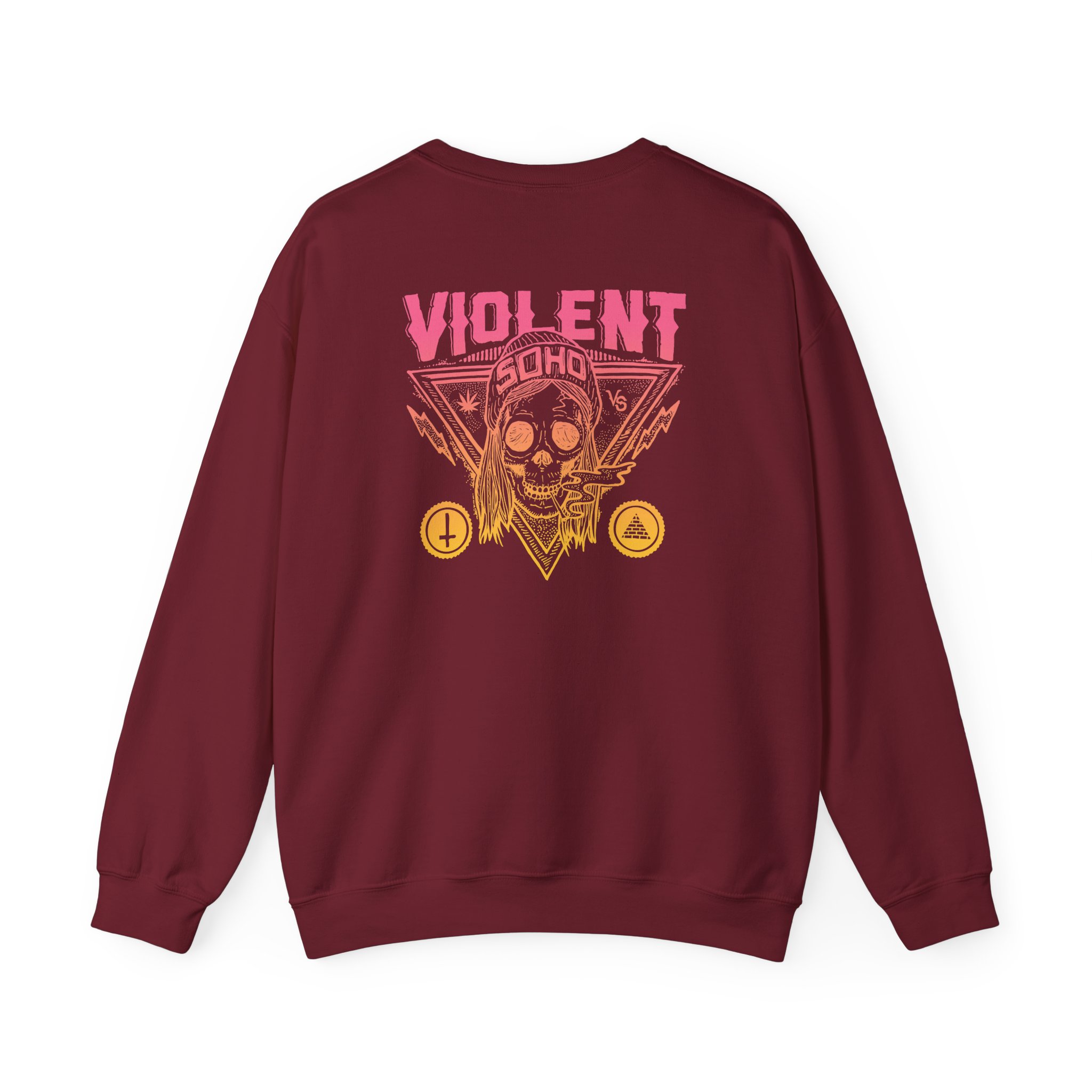 Violent Soho Blazin' Skull Gradient Unisex Heavy Blend™ Crewneck Sweatshirt - Image 16