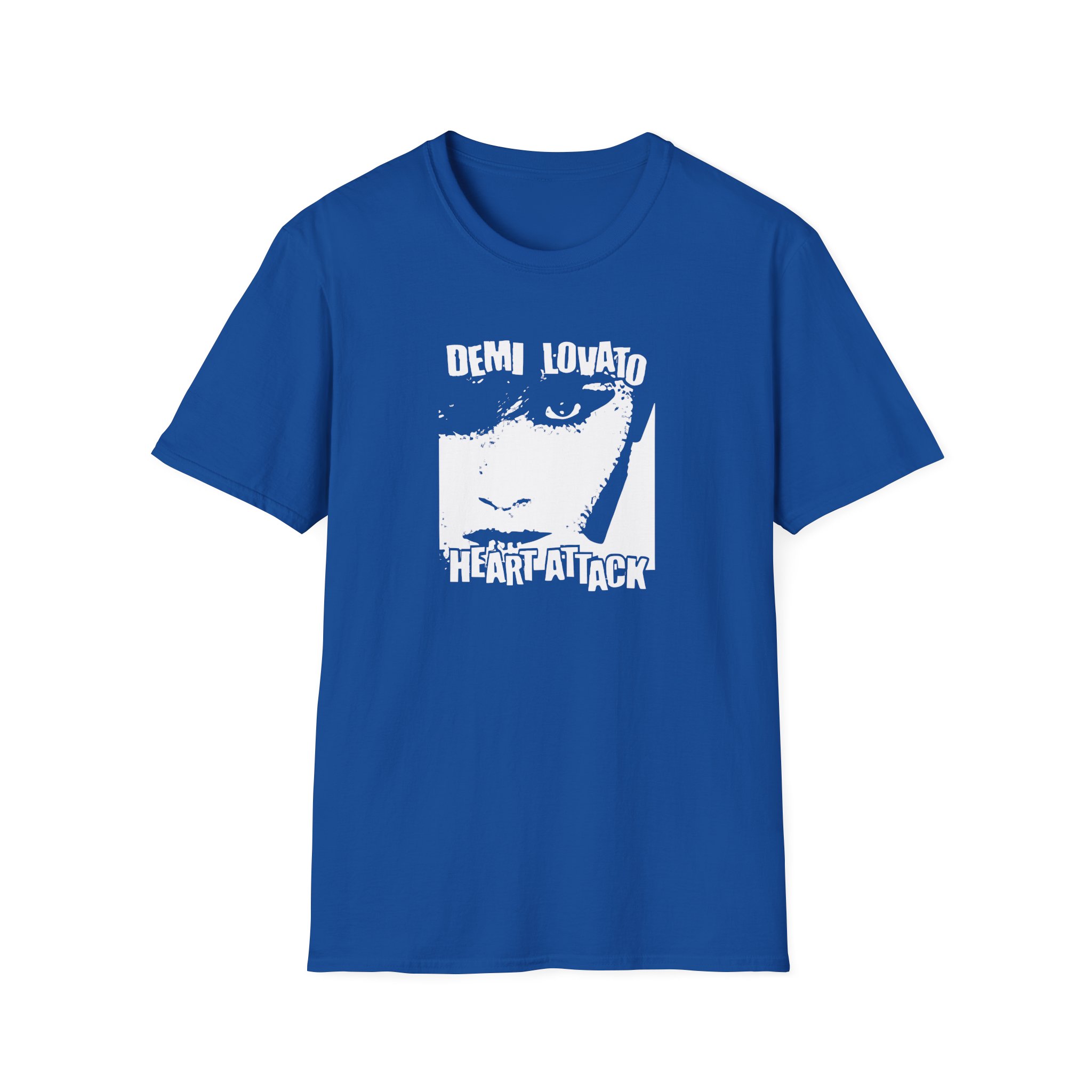 D L Heart Attack Anniversary Unisex Softstyle T-Shirt - Image 9