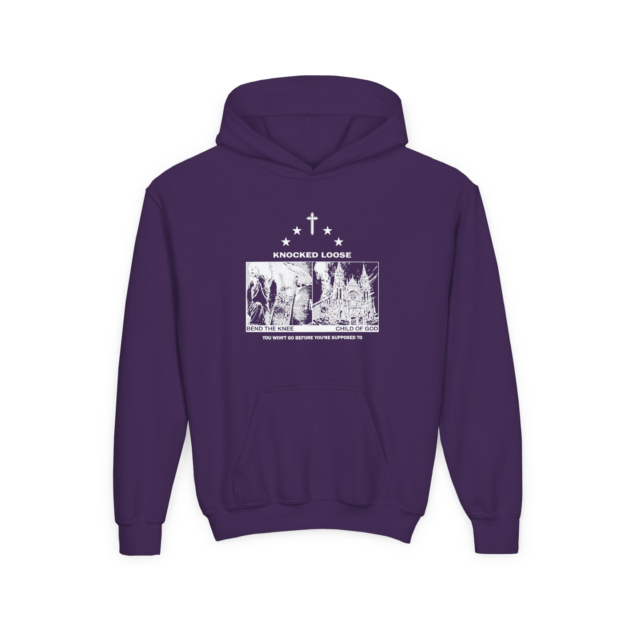 Knocked Loose Blinding Faith Royal Youth Heavy Blend Hooded Sweatshirt - Image 13