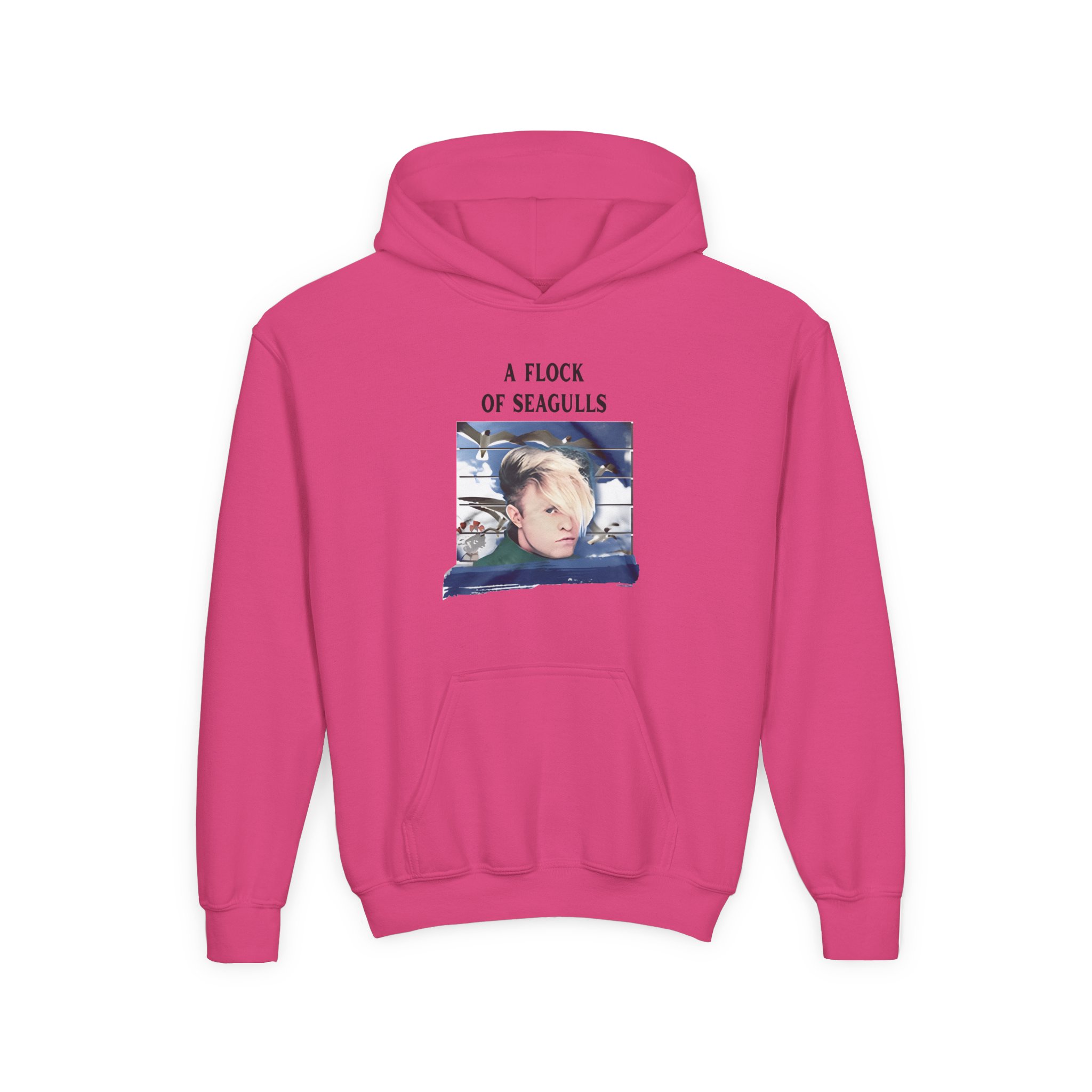 A Flock of Seagulls Birds in Flight Youth Heavy Blend Hooded Sweatshirt - Image 11