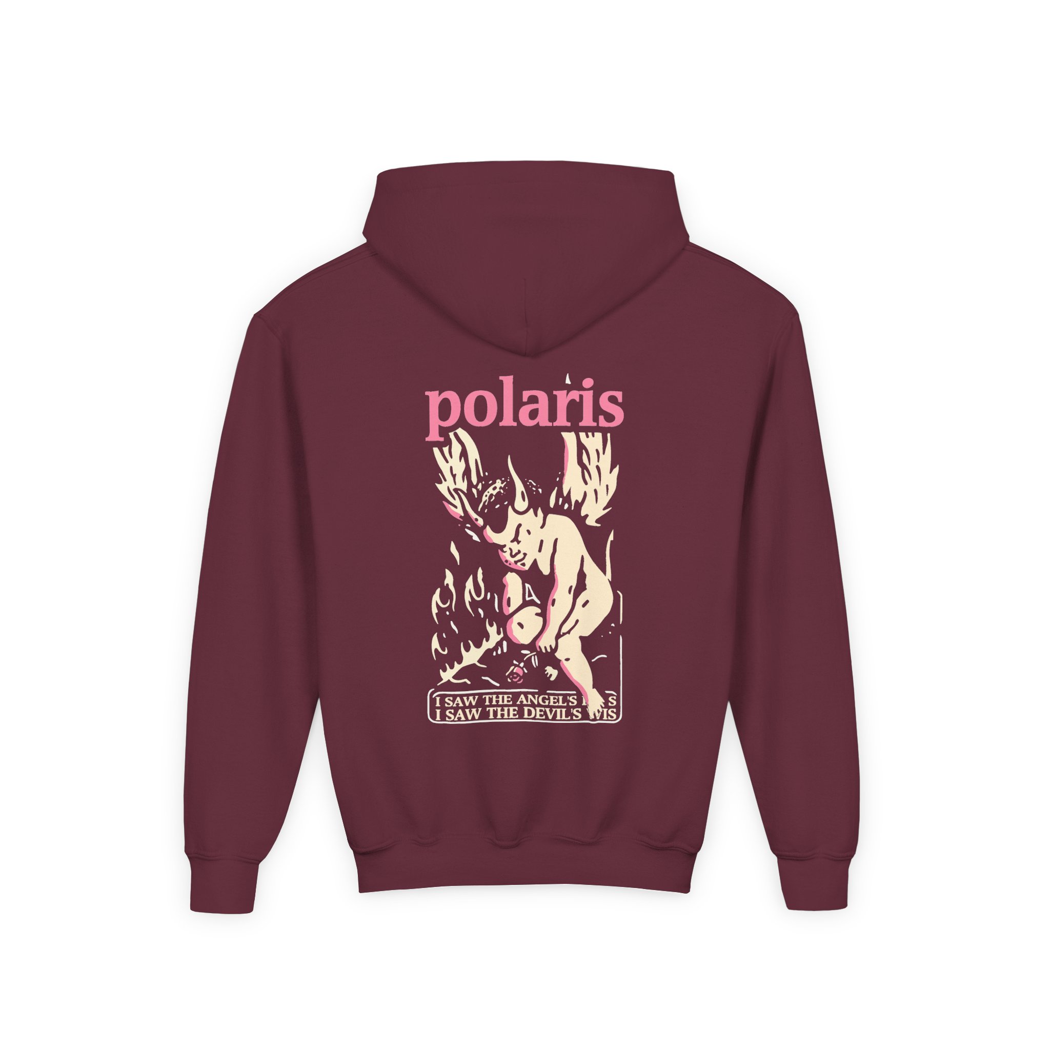 Polaris Devils Wings Youth Heavy Blend Hooded Sweatshirt - Image 4
