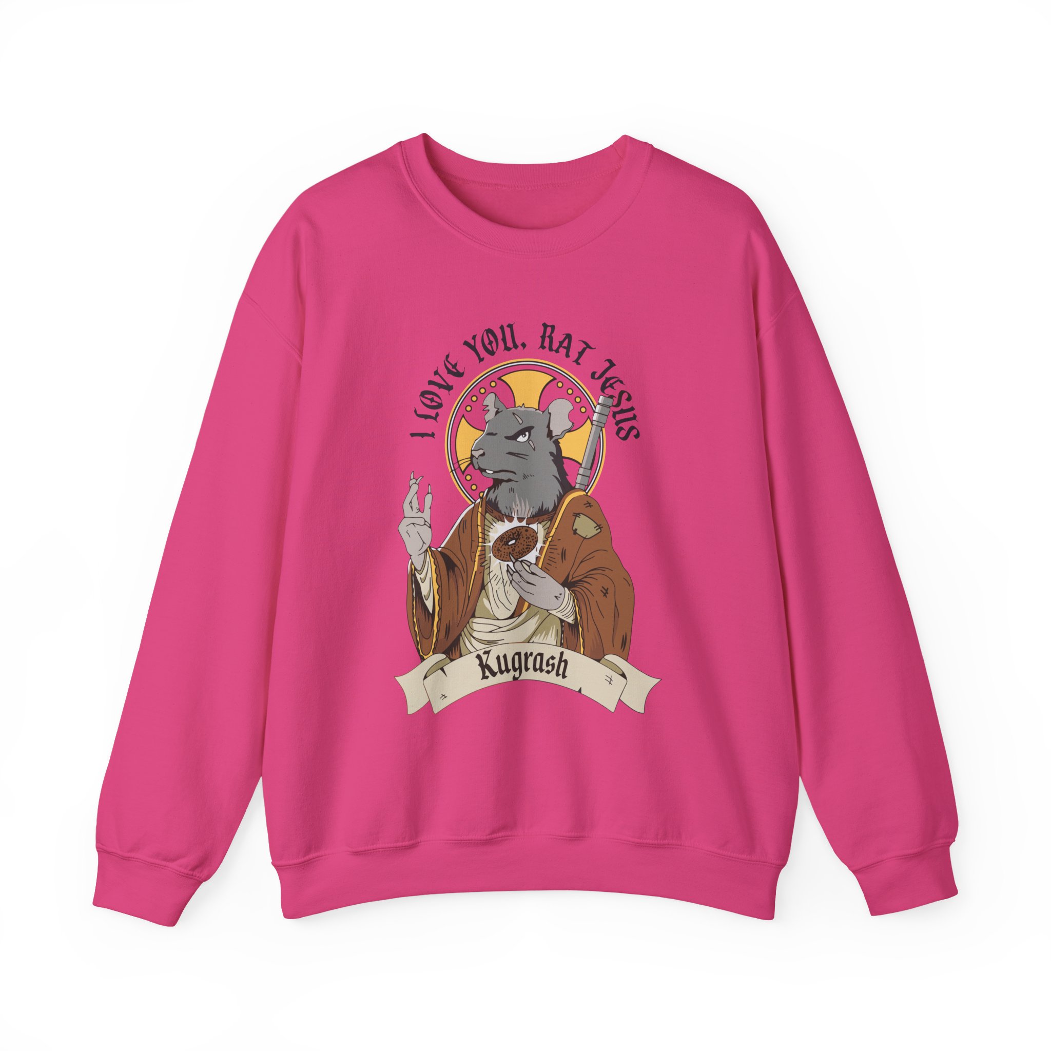Dropout Rat Jesus Unisex Heavy Blend™ Crewneck Sweatshirt - Image 15