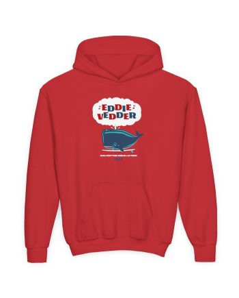 Eddie Vedder Whale Youth Heavy Blend Hooded Sweatshirt