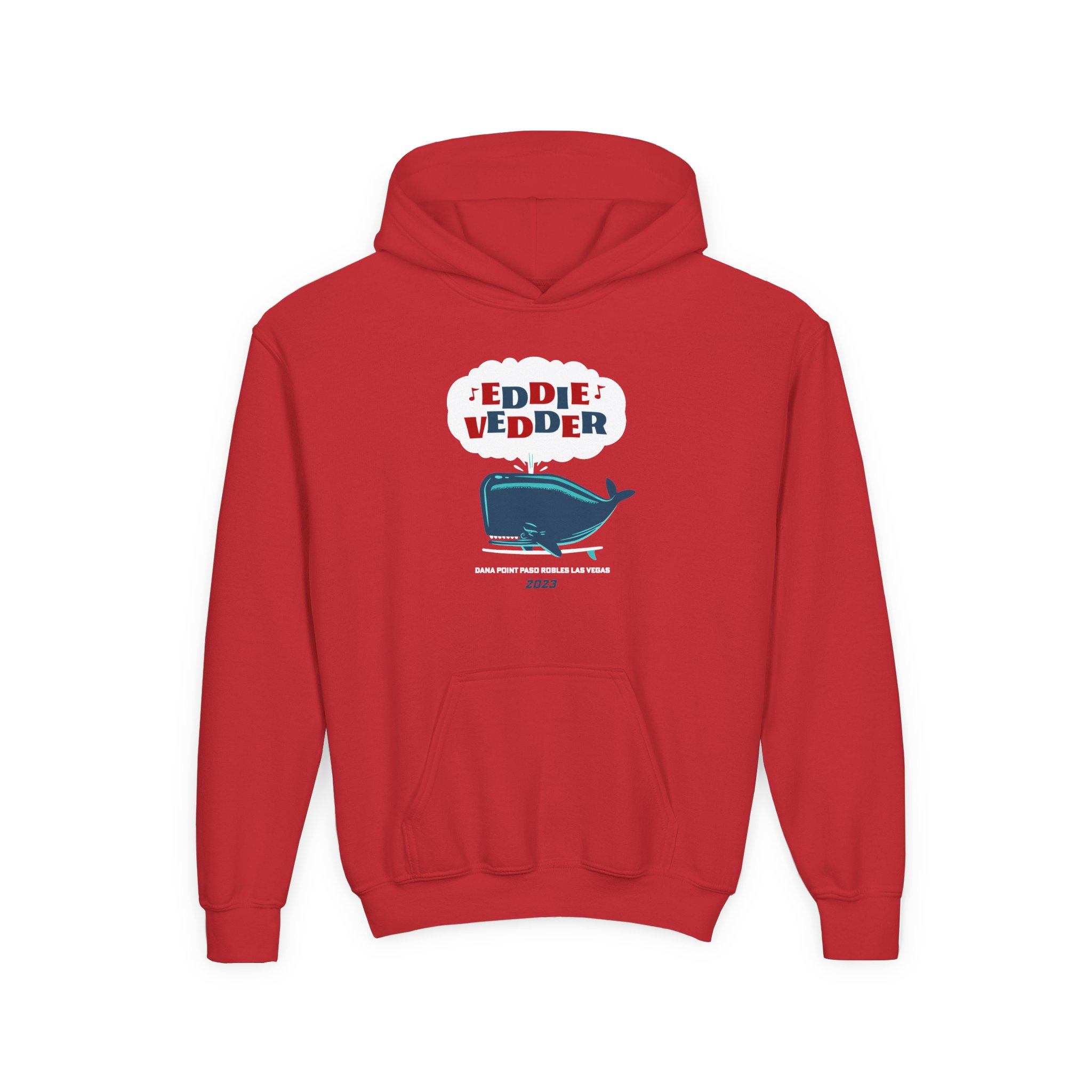 Eddie Vedder Whale Youth Heavy Blend Hooded Sweatshirt