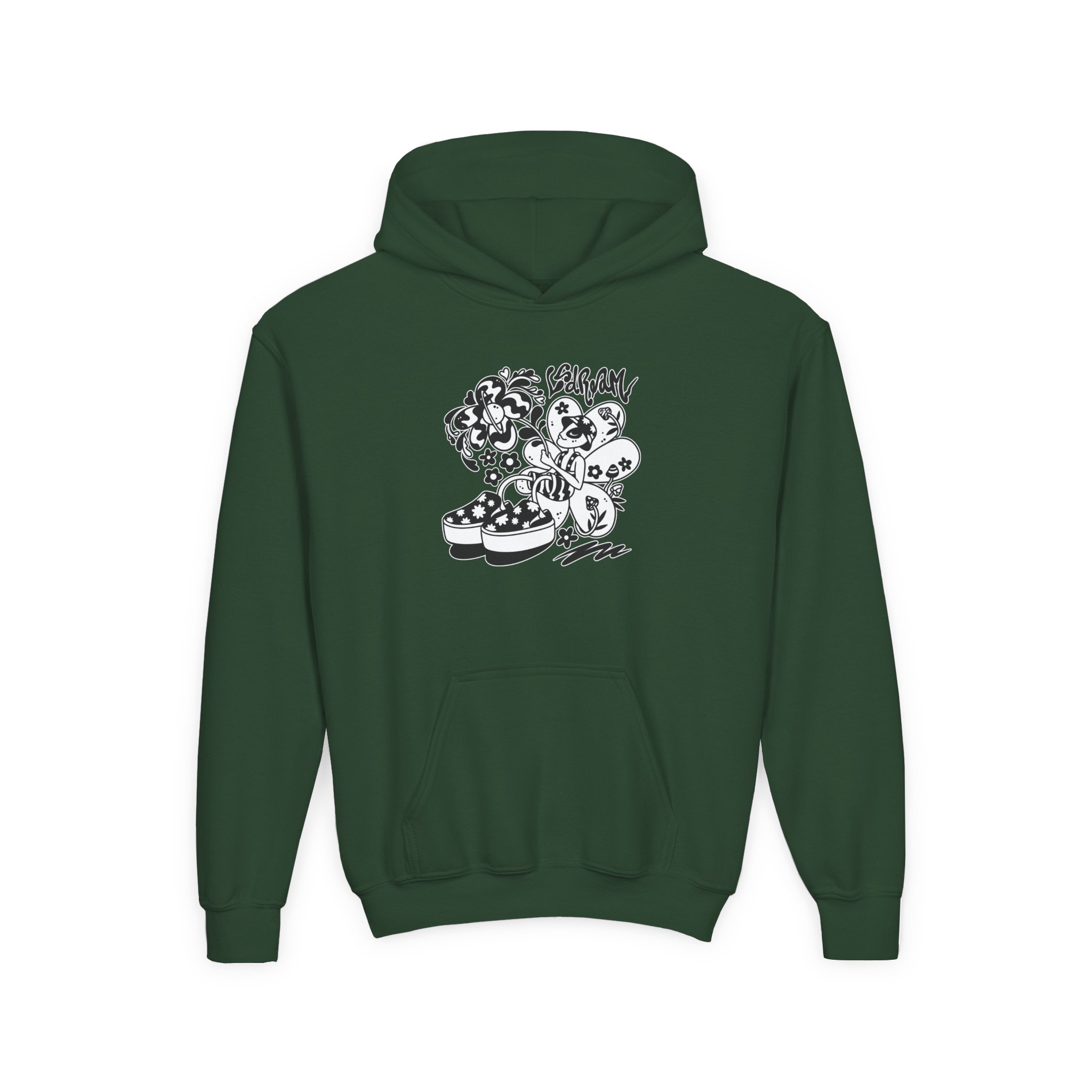 Lsdream Intergalactic Bloomc Youth Heavy Blend Hooded Sweatshirt - Image 5