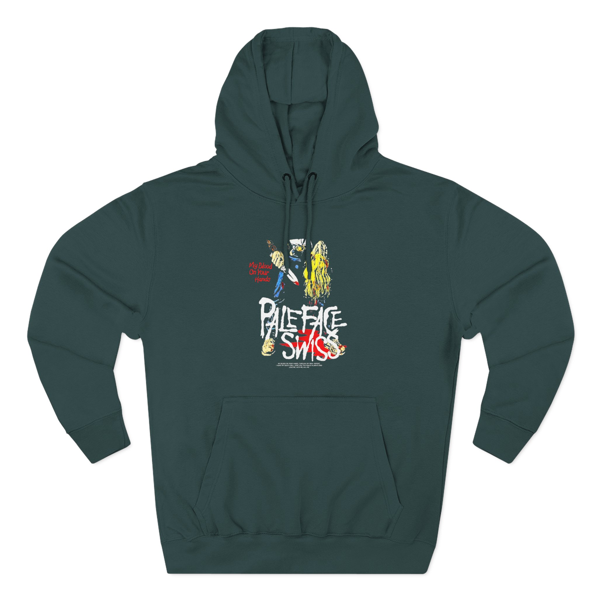 Paleface Swiss My Blood on Your Hands Washed Out Three-Panel Fleece Hoodie - Image 5