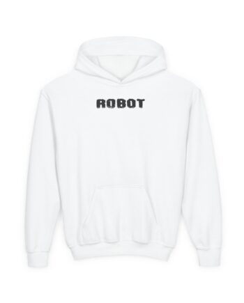 Daft Punk Human After All White Robot Youth Heavy Blend Hooded Sweatshirt