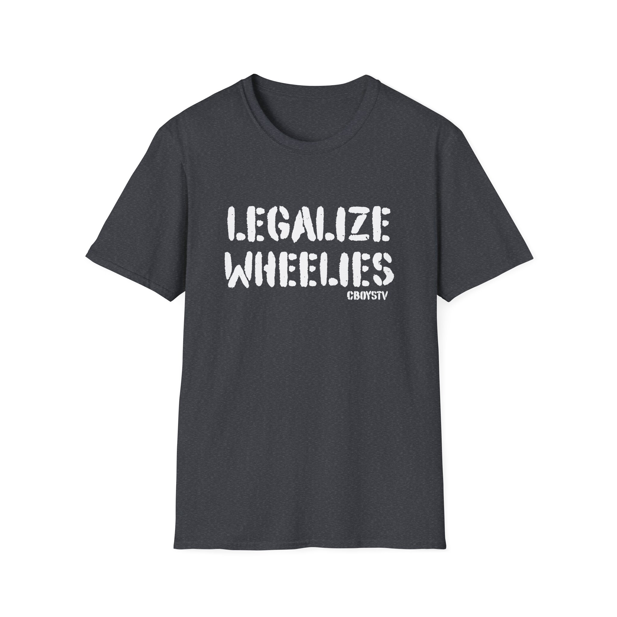 Cboystv Legalize Wheelies Unisex Softstyle T-Shirt - Image 19