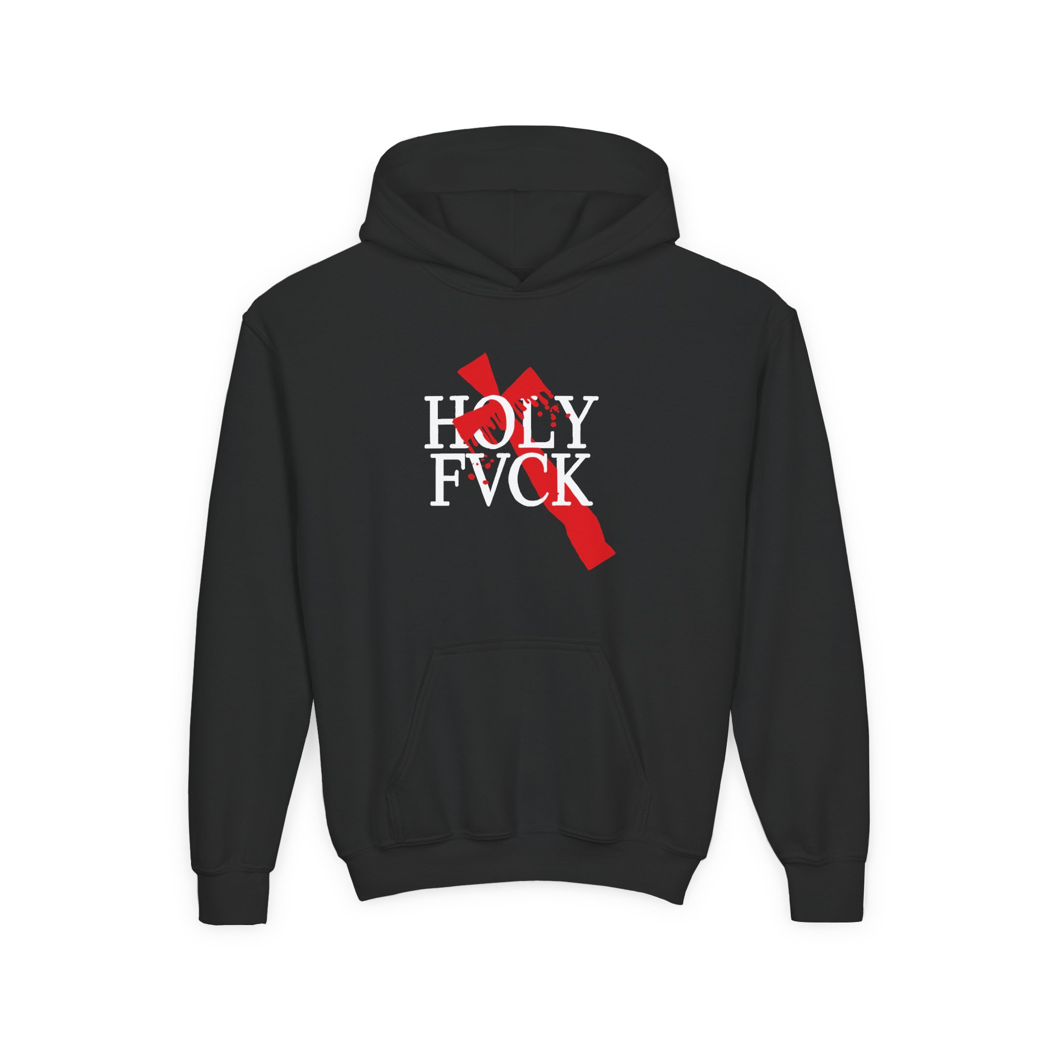 D L Bleeding Cross Youth Heavy Blend Hooded Sweatshirt