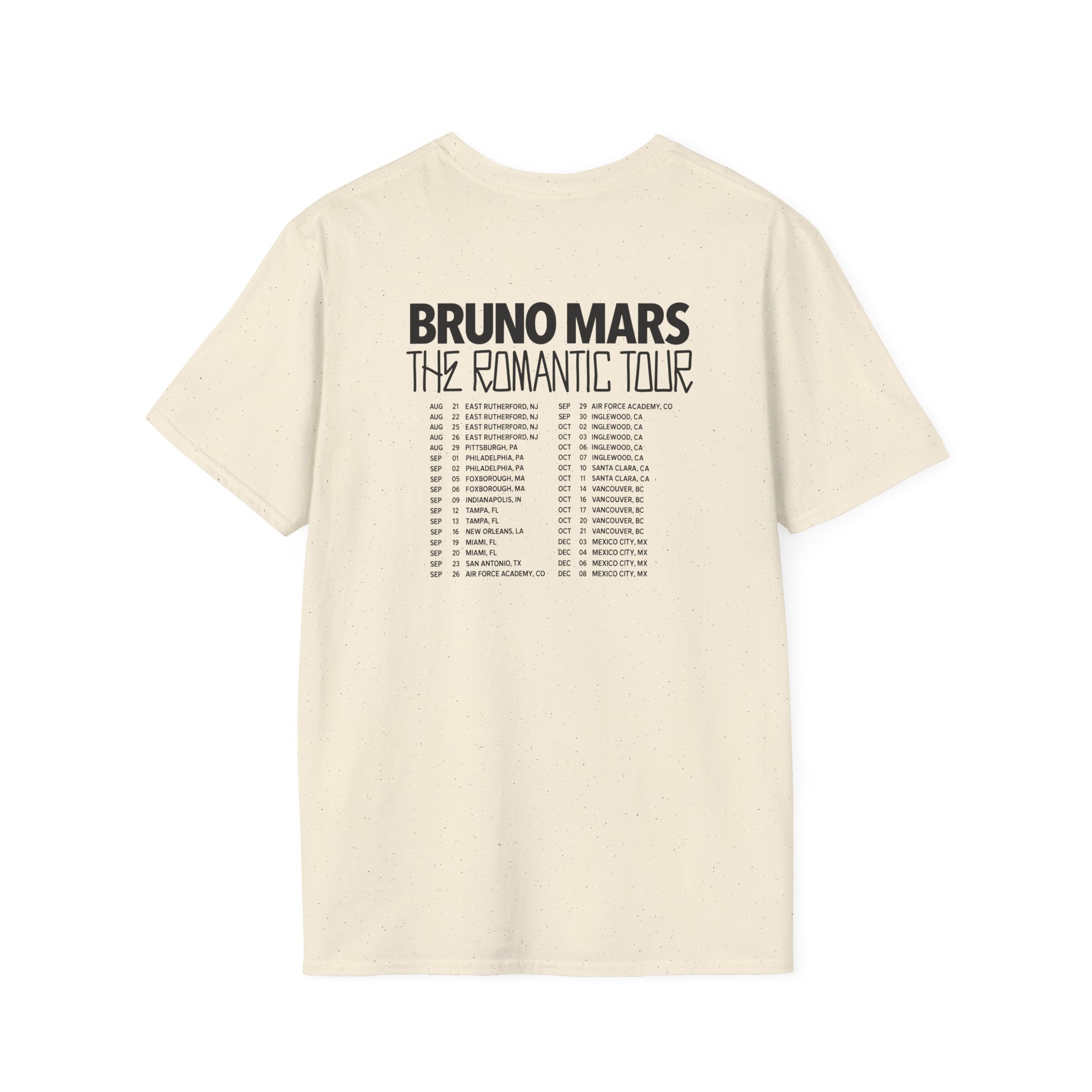 Bruno Mars the Romantic Tour Unisex Softstyle T-Shirt - Image 10