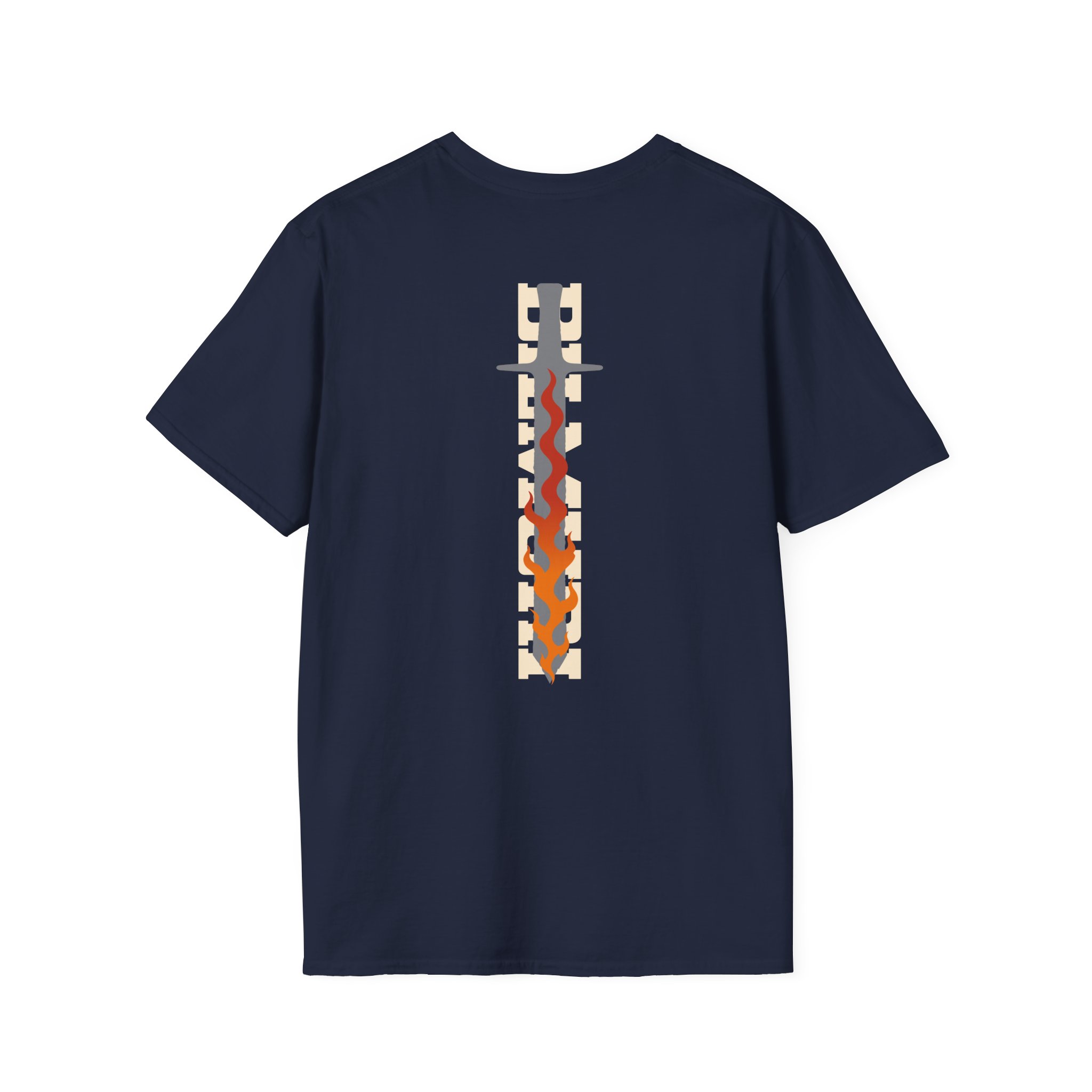 Bilmuri Flaming Sword Logo Unisex Softstyle T-Shirt - Image 10