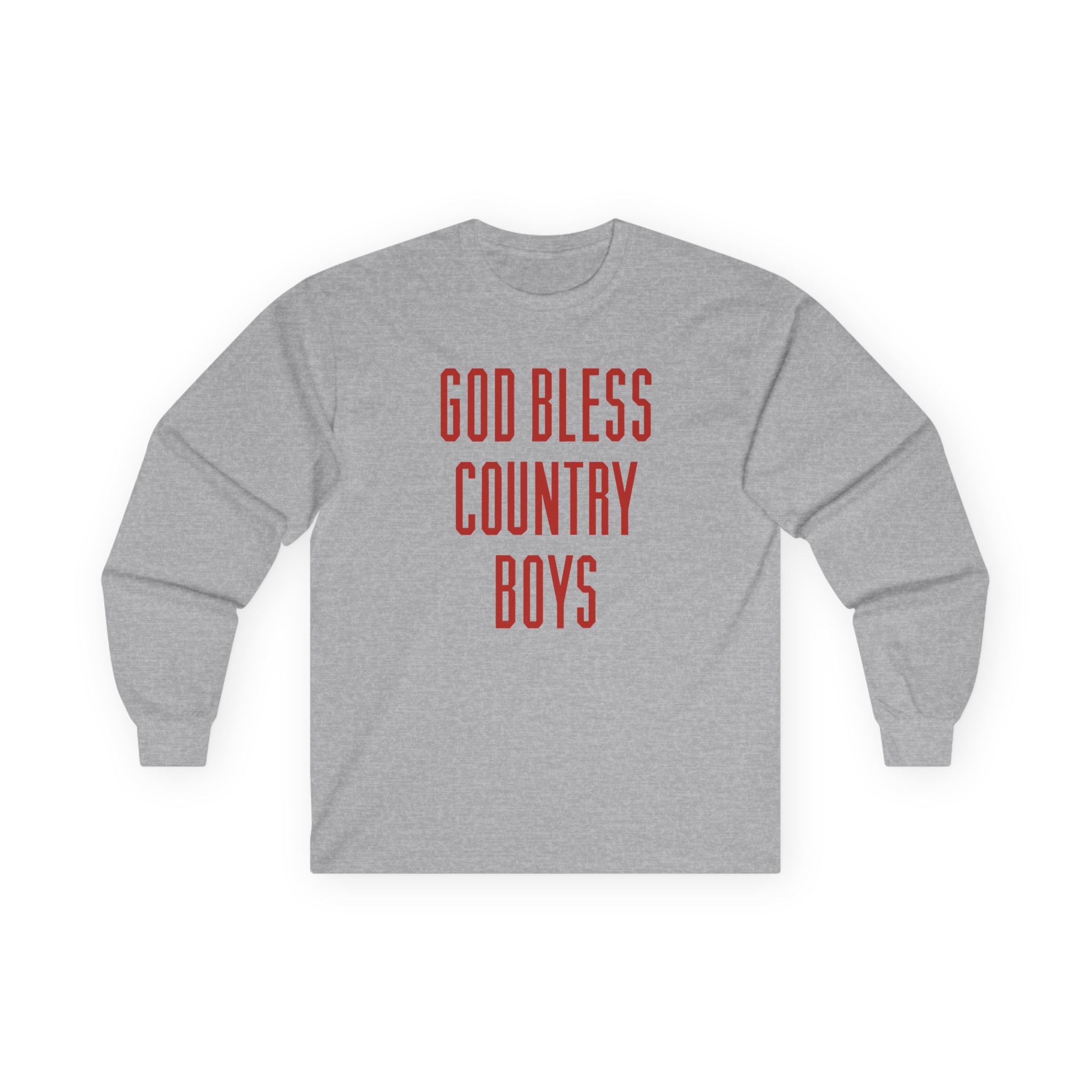 Hd God Bless Country Boys Unisex Ultra Cotton Long Sleeve Tee - Image 5