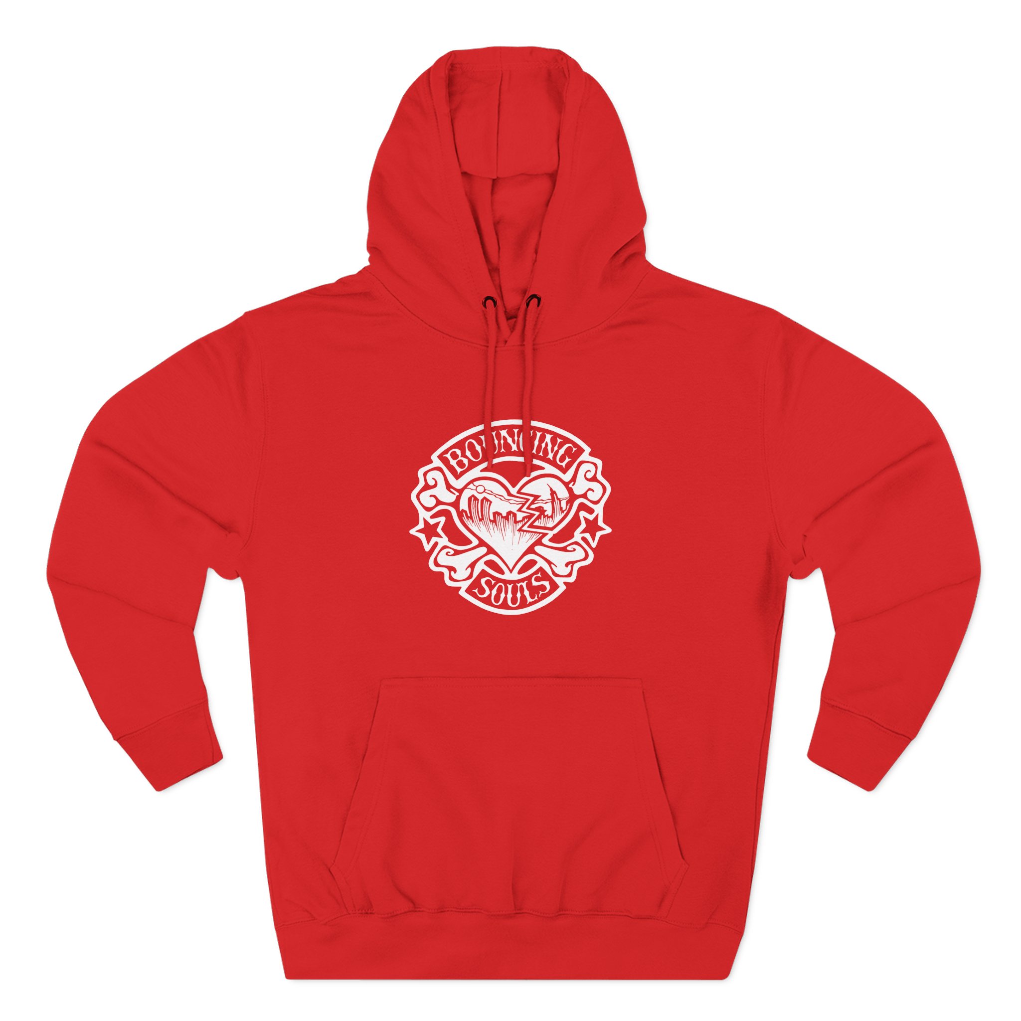 Cold Cuts the Bouncing Souls Rocker Heart Three-Panel Fleece Hoodie - Image 13