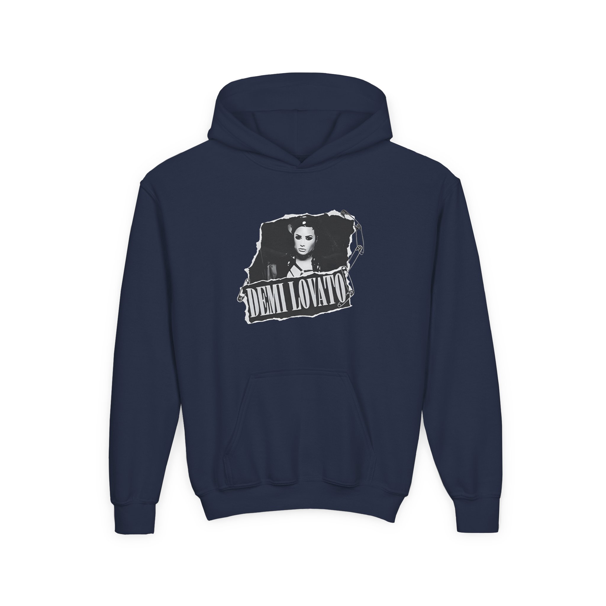 D L Ripped Photo Youth Heavy Blend Hooded Sweatshirt - Image 9