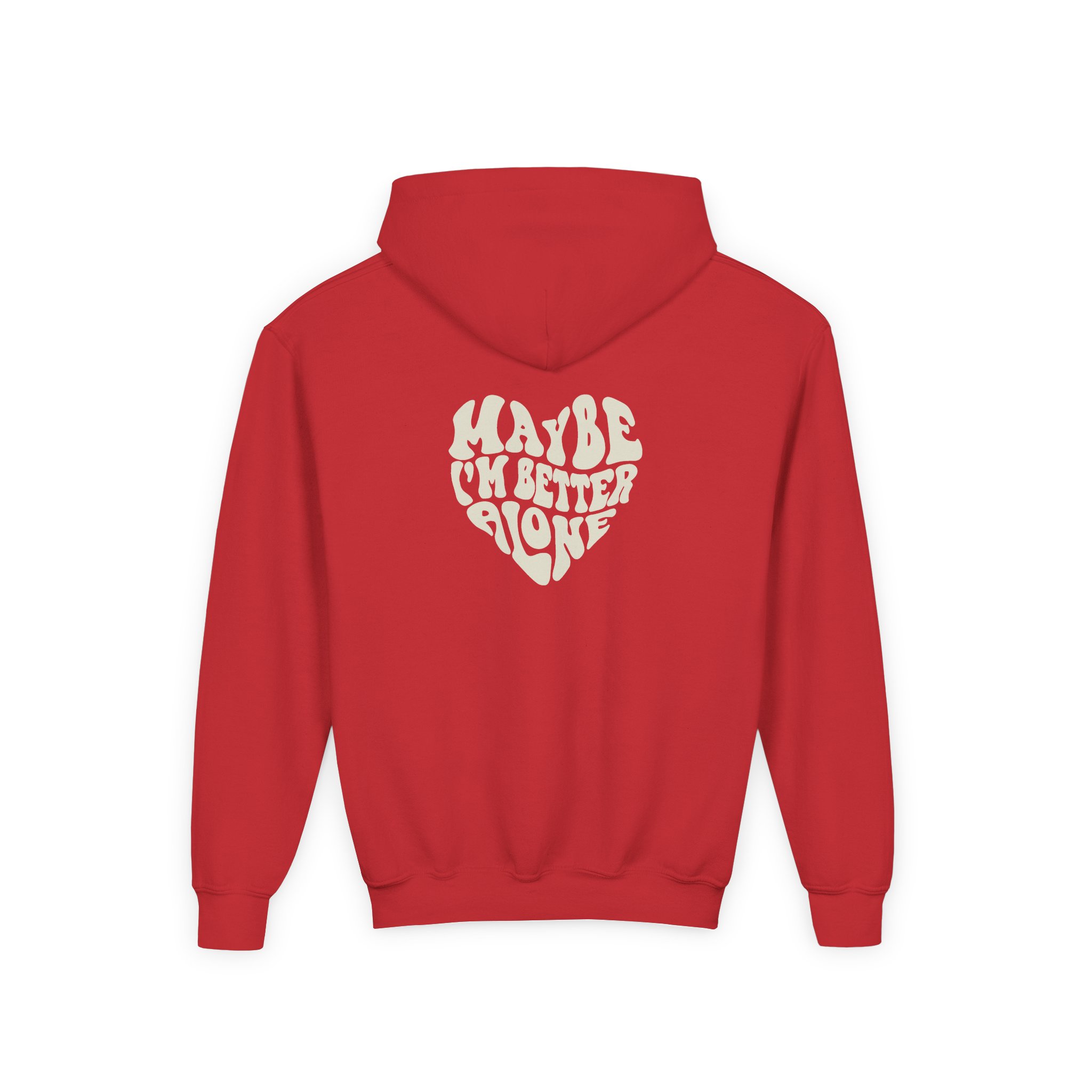 Benson Boone Maybe I Am Better Alone Youth Heavy Blend Hooded Sweatshirt - Image 14