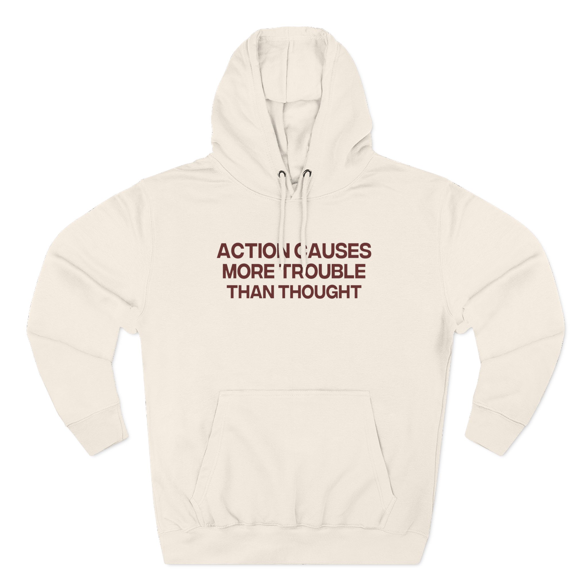 Jenny Holzer Action Causes More Trouble Than Thought Three-Panel Fleece Hoodie - Image 5