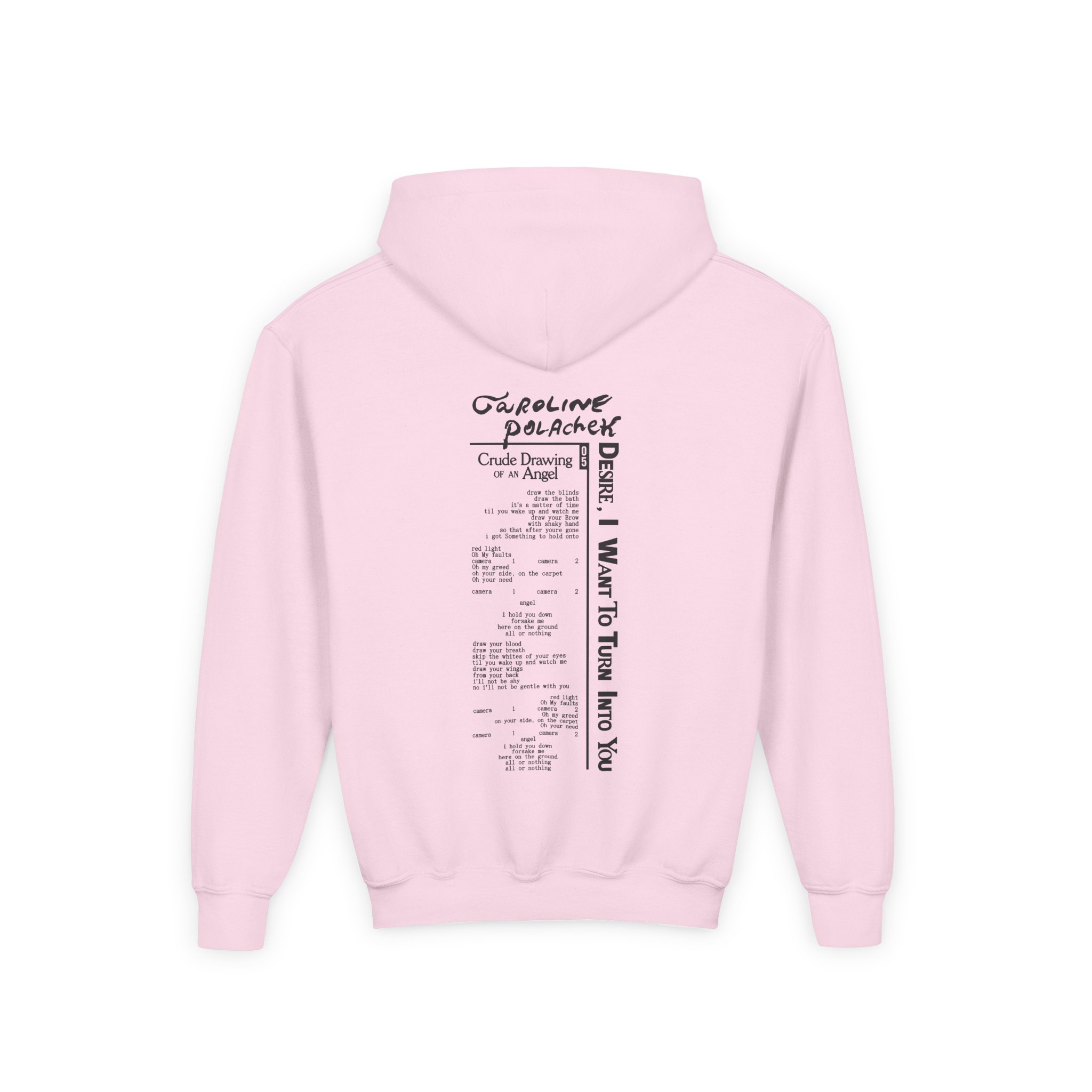 Caroline Polachek Crude Drawing Youth Heavy Blend Hooded Sweatshirt - Image 6