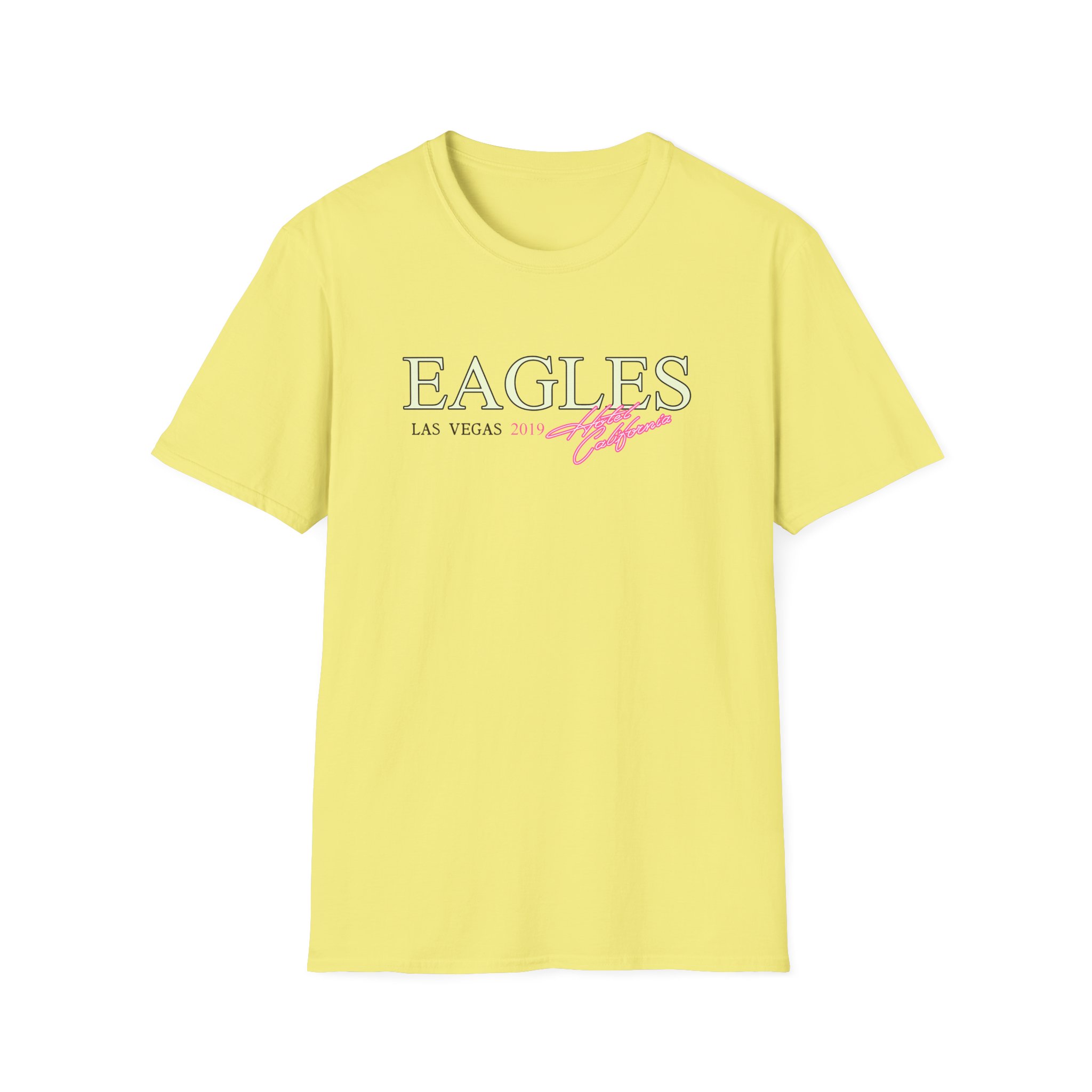 The Eagles Hotel California Las Vegas 2019 Unisex Softstyle T-Shirt - Image 11
