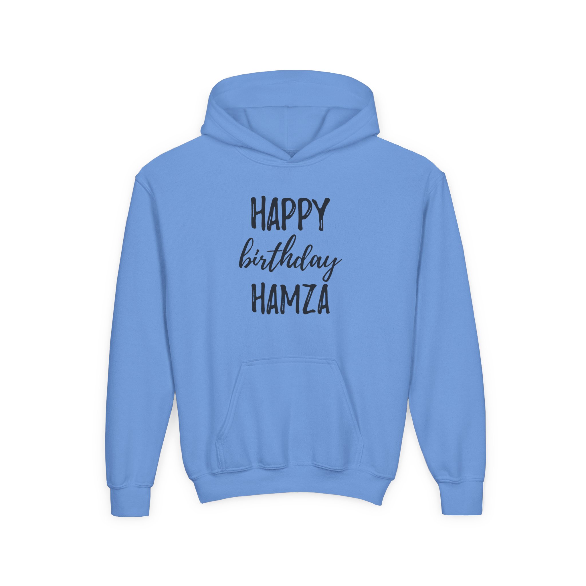 Hamza Happy Birthday Youth Heavy Blend Hooded Sweatshirt - Image 9